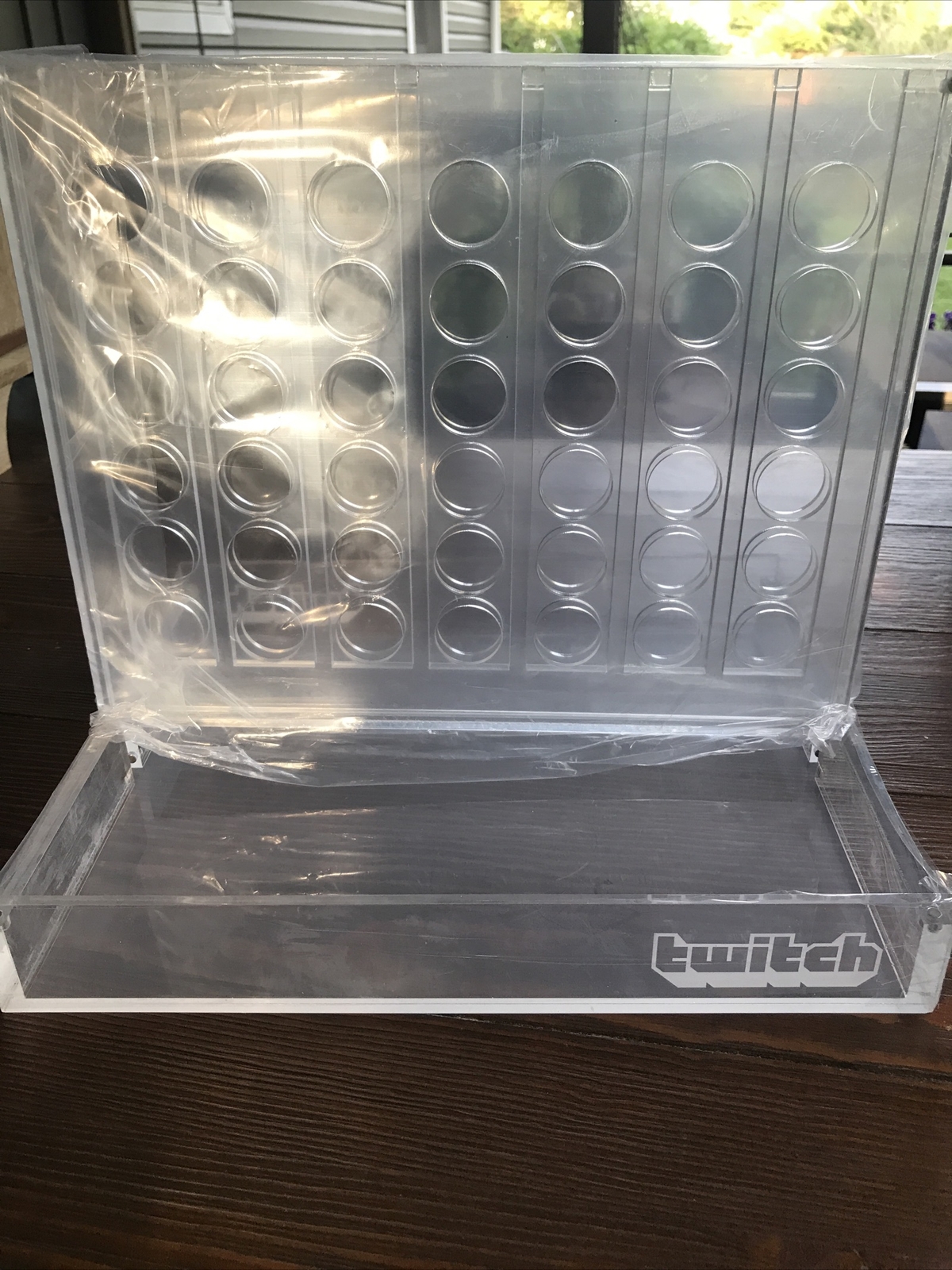 NIOB TWITCH Branded Connect Four In A Row Game Lucite & Acrylic Brand NEW!