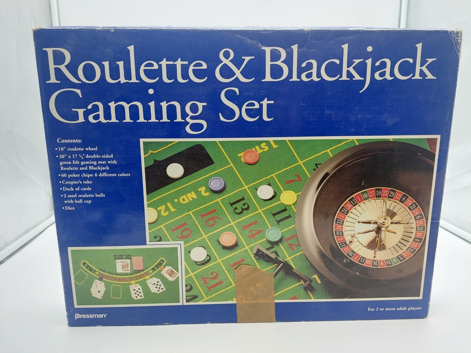 Vintage Pressman Home Casino Roulette & Blackjack Set, Complete