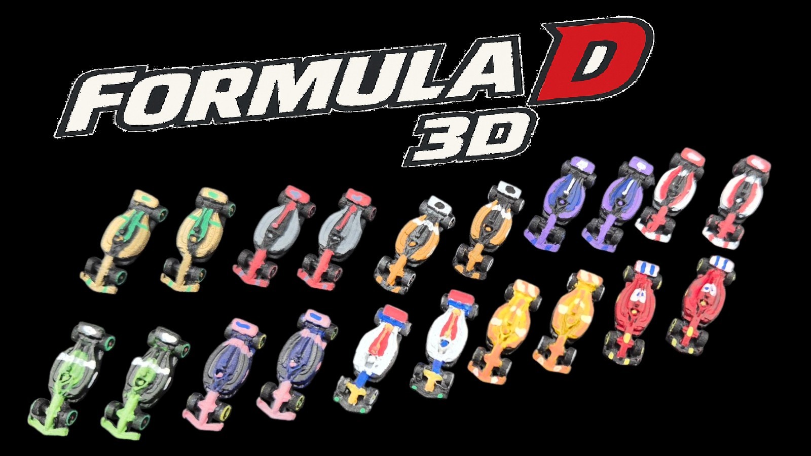 Formula D F1 Cars 2024 | 10 or 20 Racing Miniatures | Board Game Upgrade |