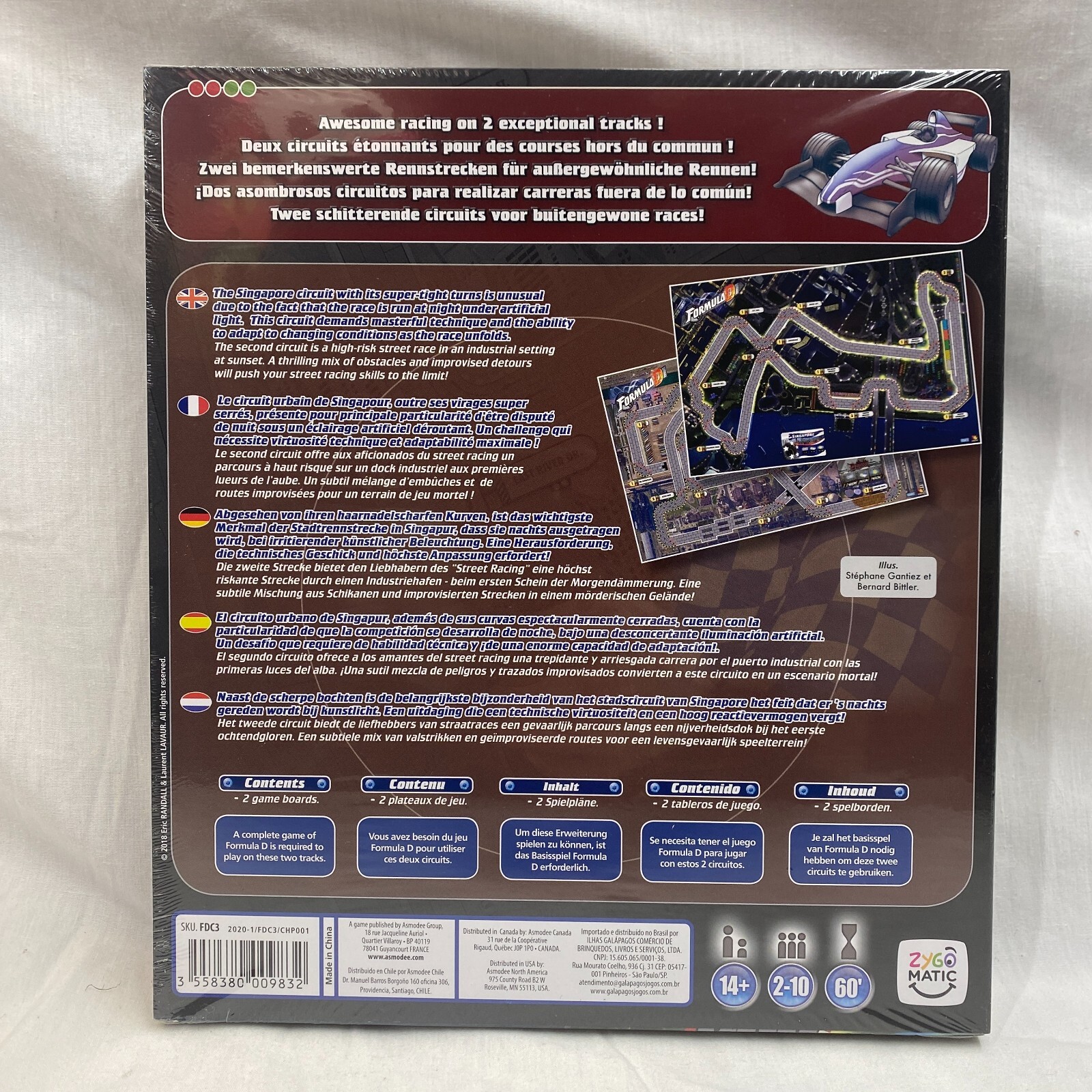Formula D: Circuits 3 – Singapore & the Docks Board Game Exp Track Pack New SW