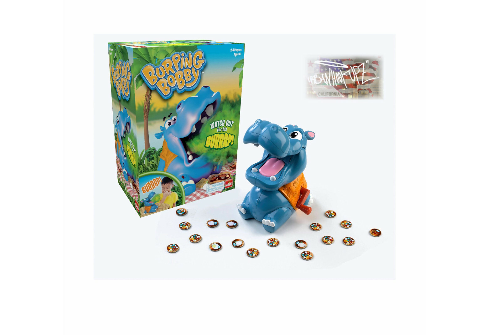 Goliath / Burping Bobby – Hippo Game: /Watch Out for His Burp! / ages 4 and up