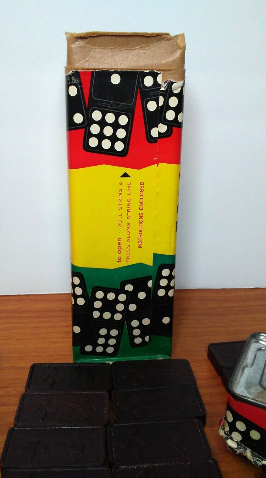 Halsam Double Nine Club Dominoes Game Set No. 200 Vintage 1970s Playskool USA