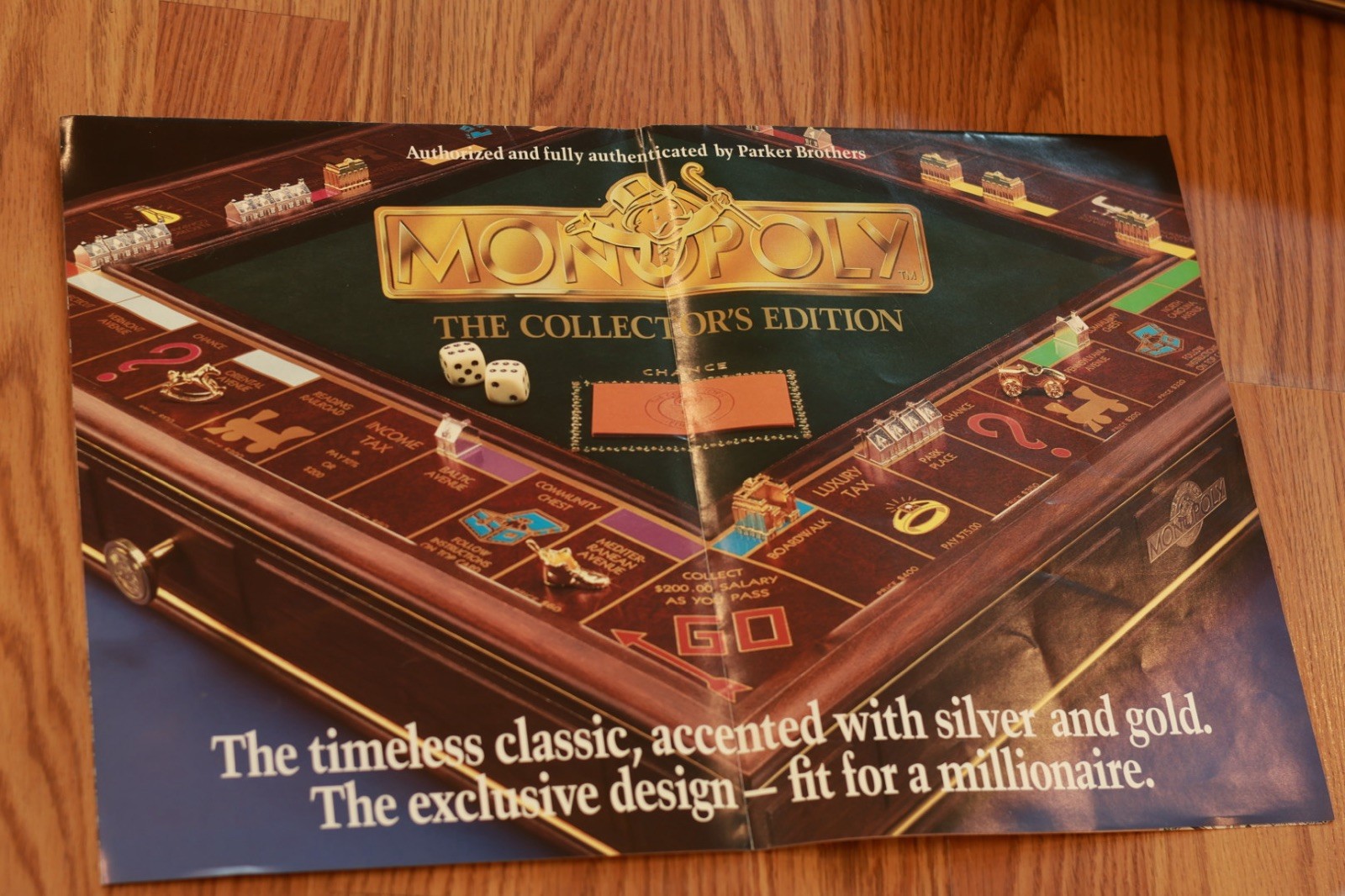 Monopoly The Collector’s Edition Franklin Mint Board Game Complete Set Ages 8+
