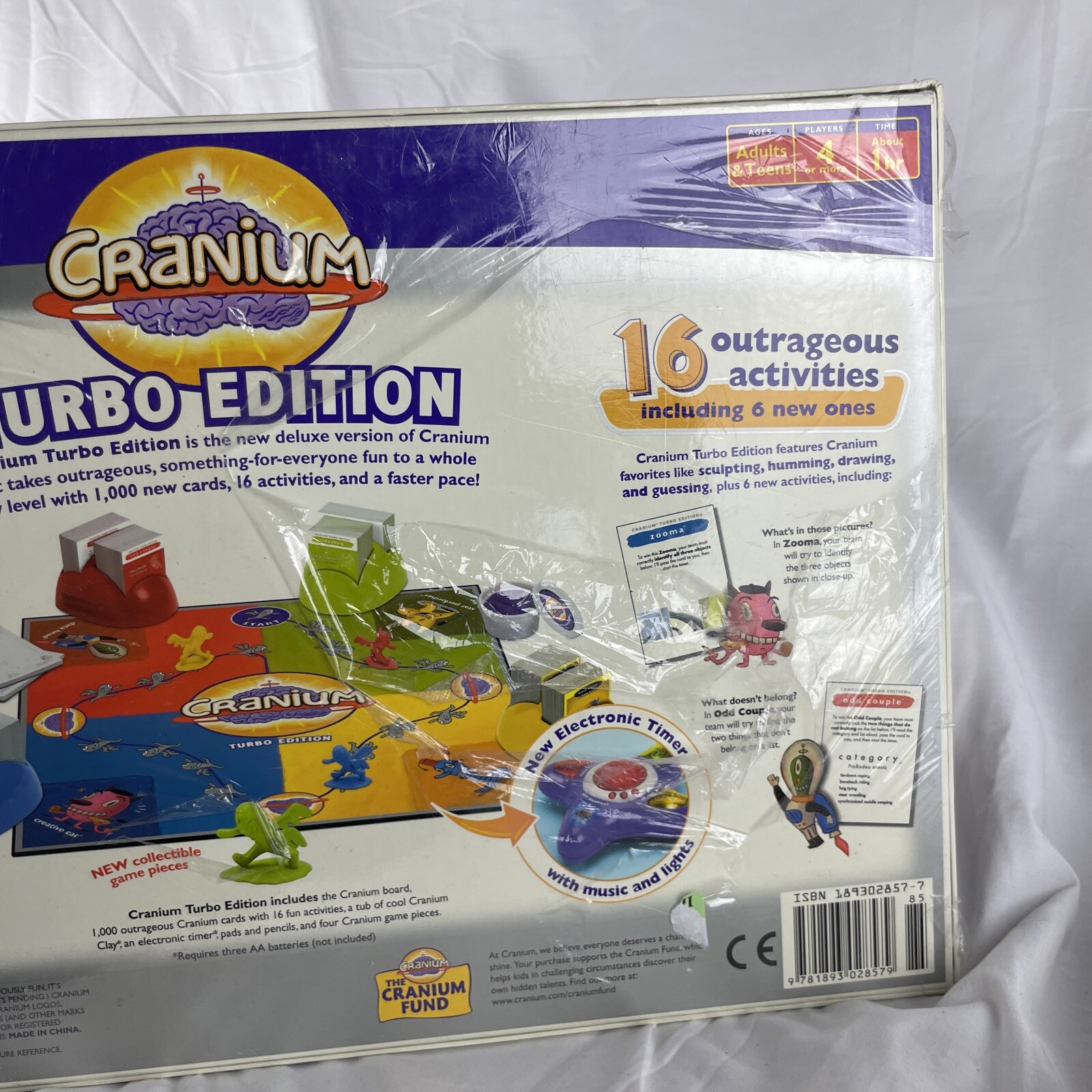 2004 Cranium Turbo Edition Family Board Game Adult & Teen Fun Facts New Sealed