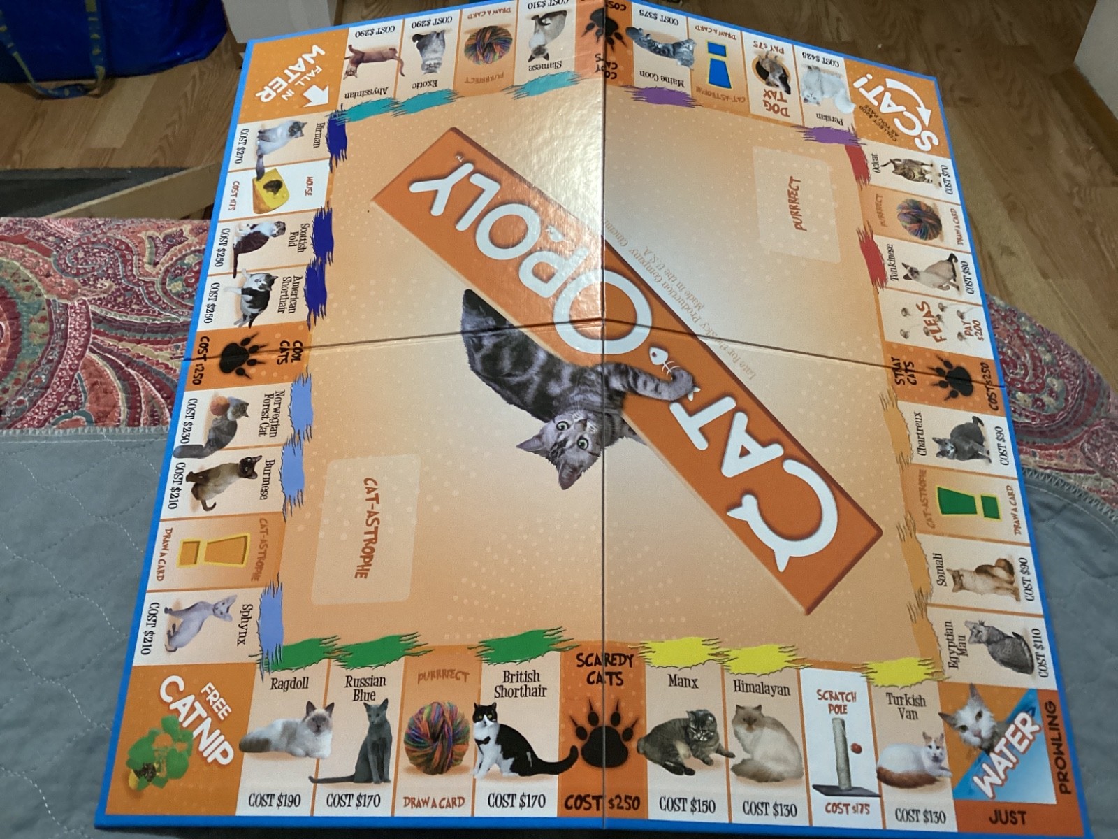 CATOPOLY COMPLETE,SEALED! PIECES BOARD GAME, EXC. COND/SIAMESE, PERSIAN/ FREE PH