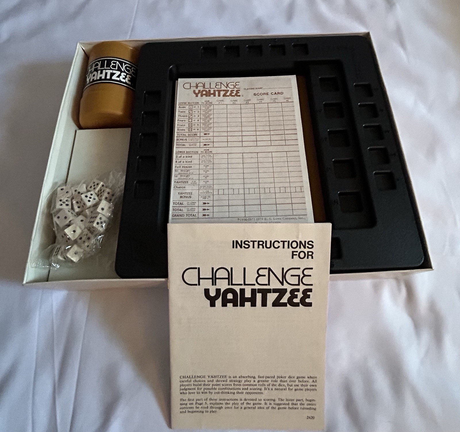 Vintage 1974 Challenge Yatzee Game With Odd Couple Endorsements