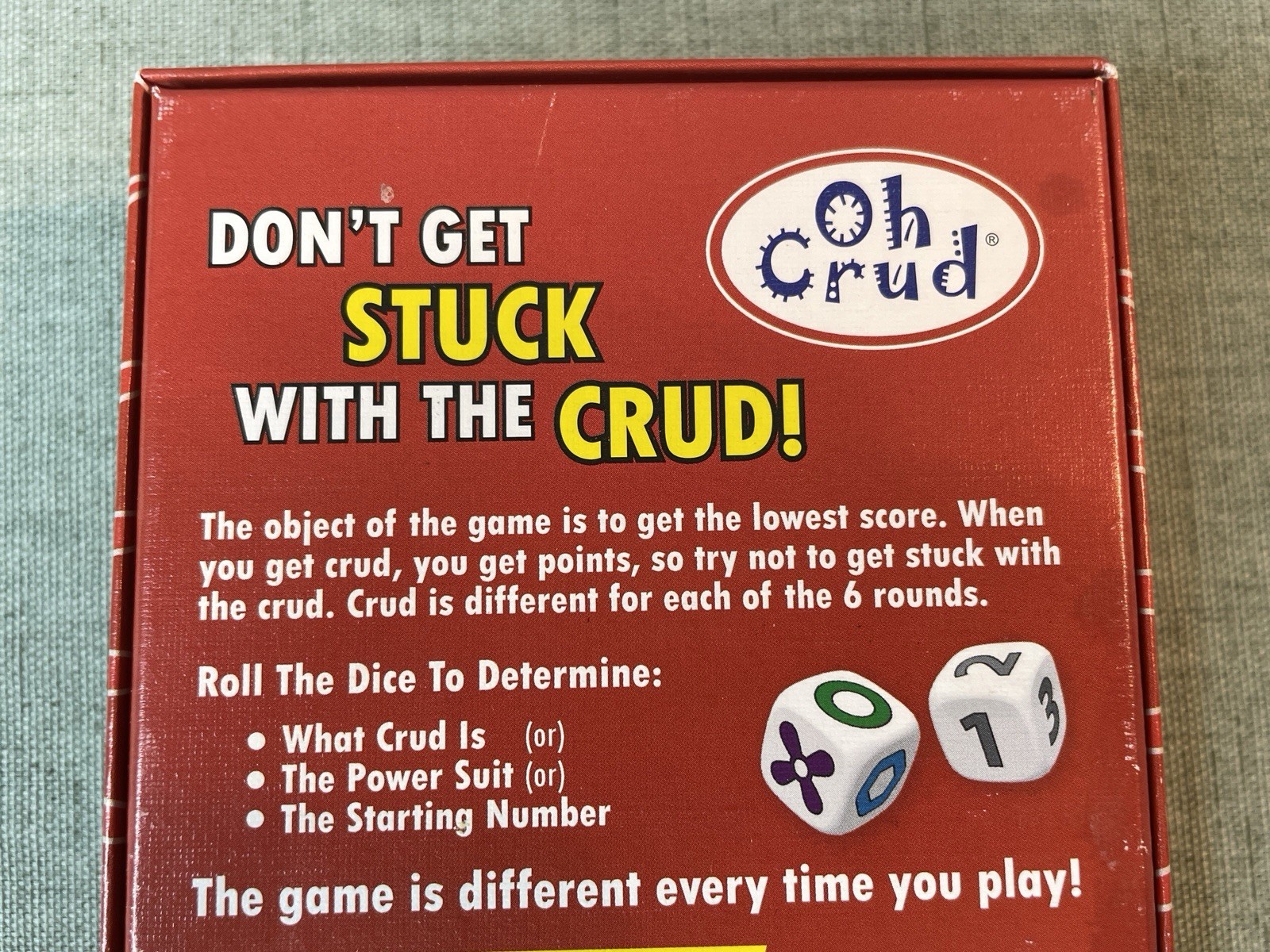 Oh Crud Card & Dice Game for 2 to 6 Players Strategy Card Game Fun Complete