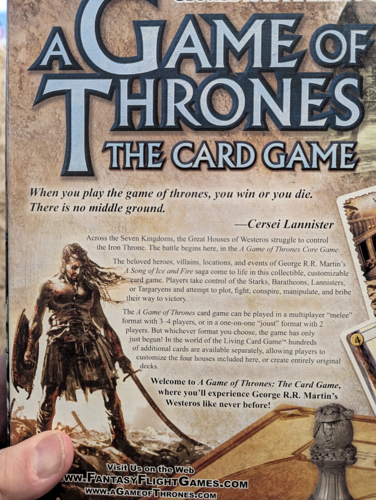 A GAME of THRONES The Card Game 100% COMPLETE Core Fantasy Flight ALL SLEEVED