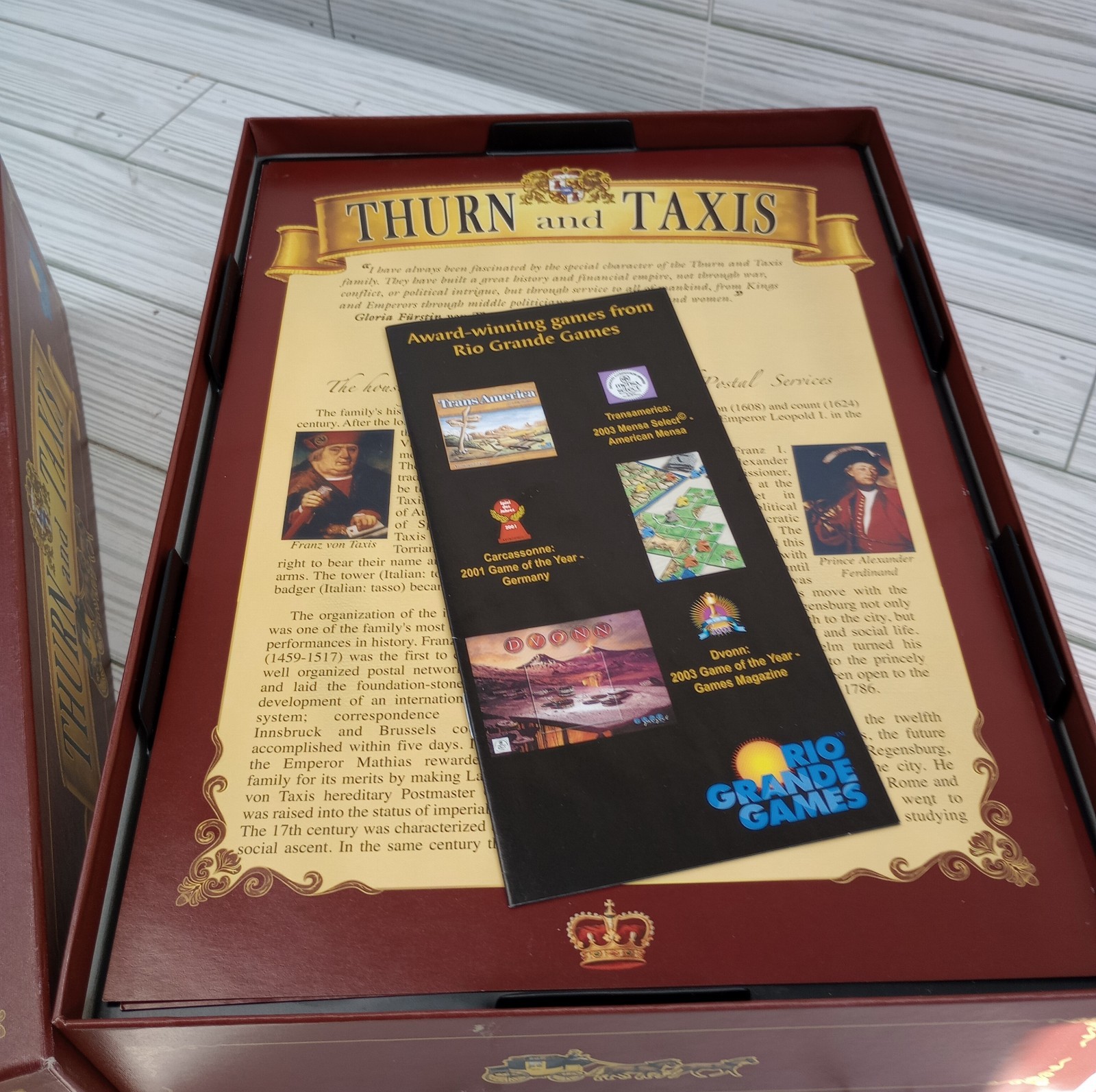 Thurn and Taxis Board Game Rio Grande Games Hans IM Glück Complete 2006 Seyfarth
