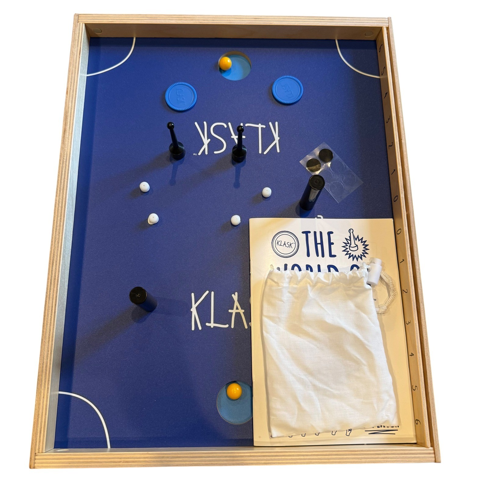 KLASK Magnetic Battle Board Game Award Winning Tabletop Strategy Game Blue