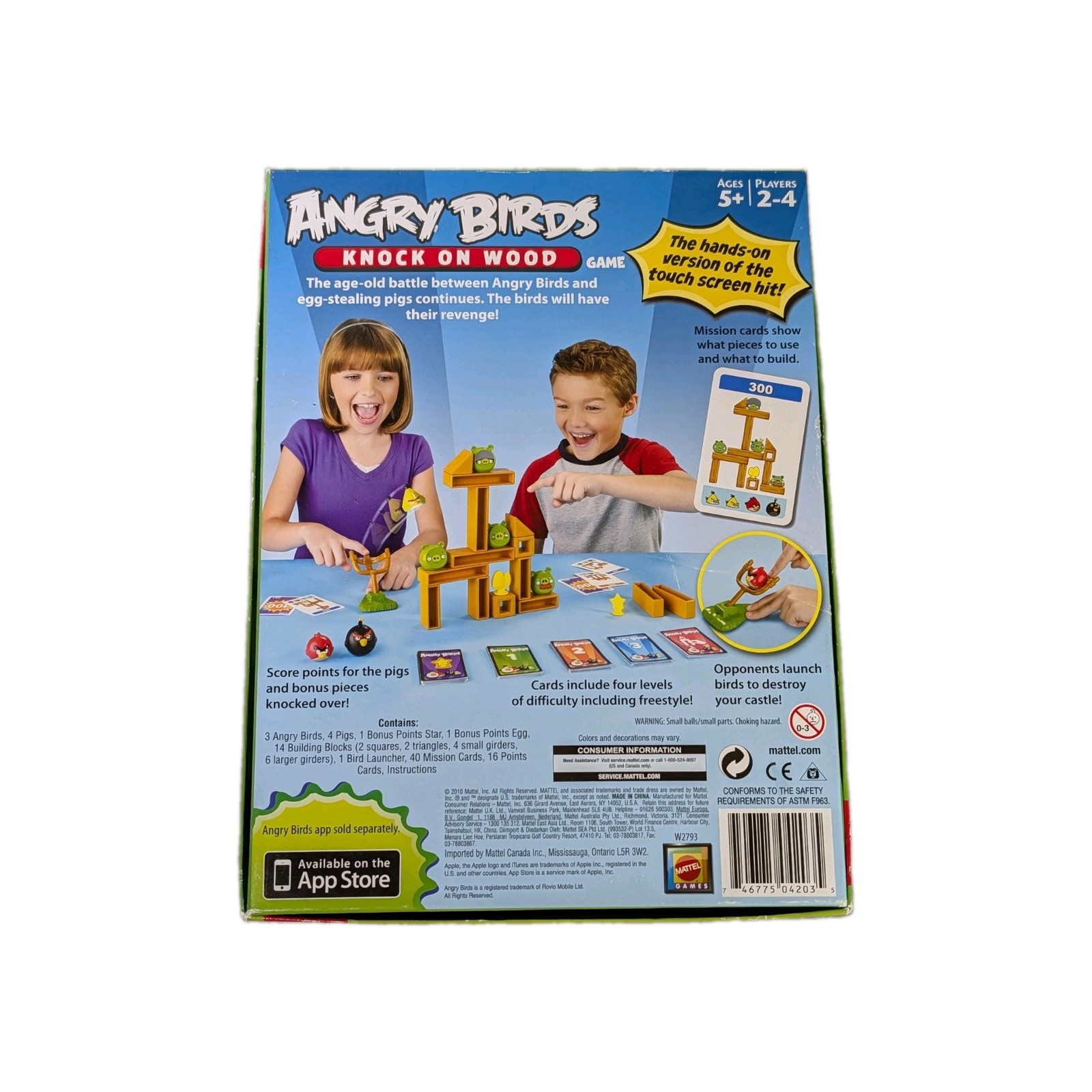 Angry Birds Knock On Wood 2010 Mattel Complete App Game
