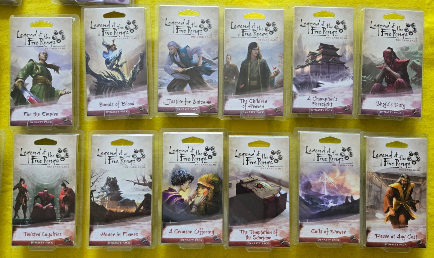Legend Of The Five Rings LCG: 4 full cycles, 3 clan packs, 3 books. NEW & SEALED