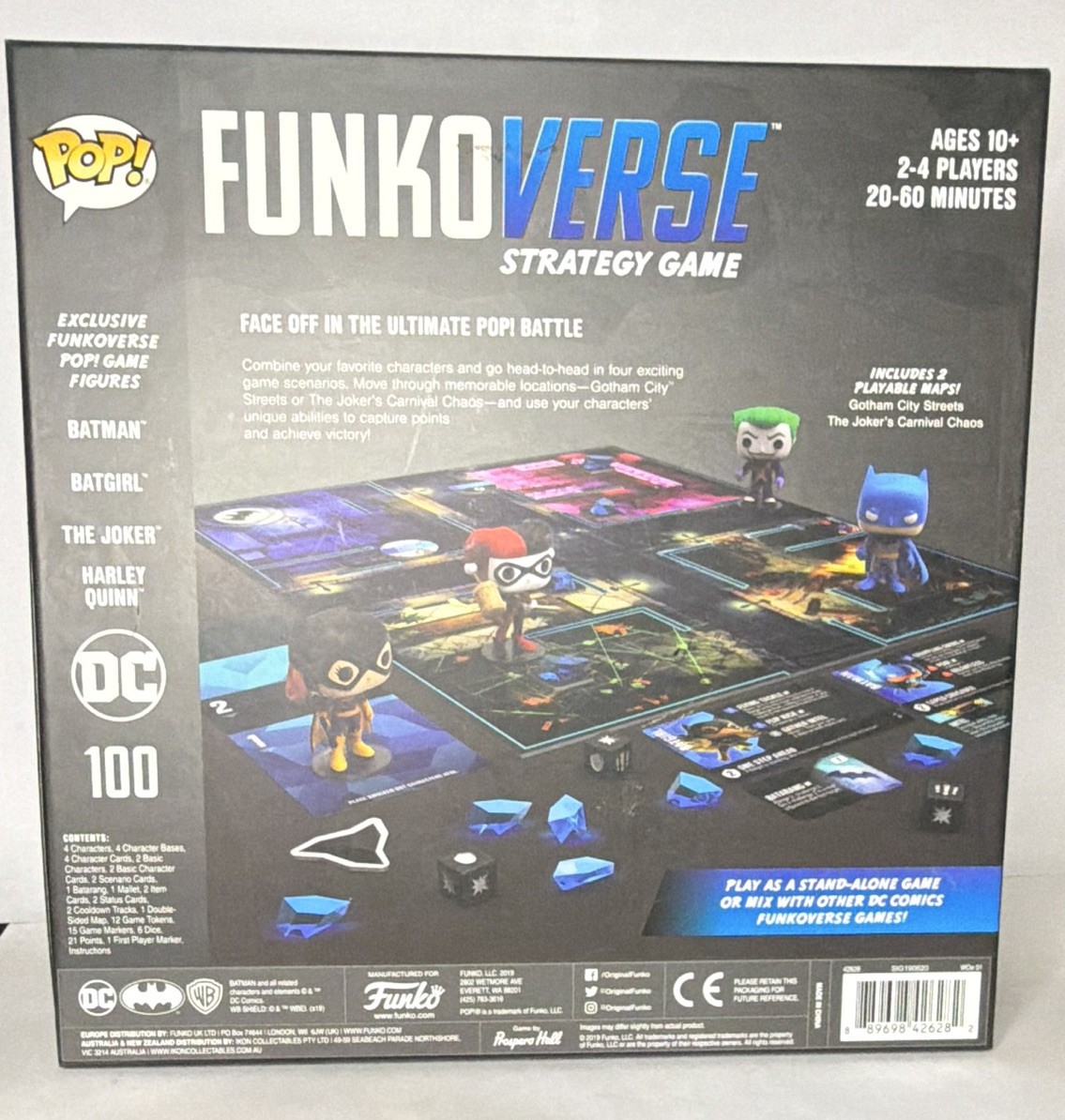 Funko Games FunkoVerse Strategy Game DC Batman 100, 2 Maps, 2-4 Players 10+