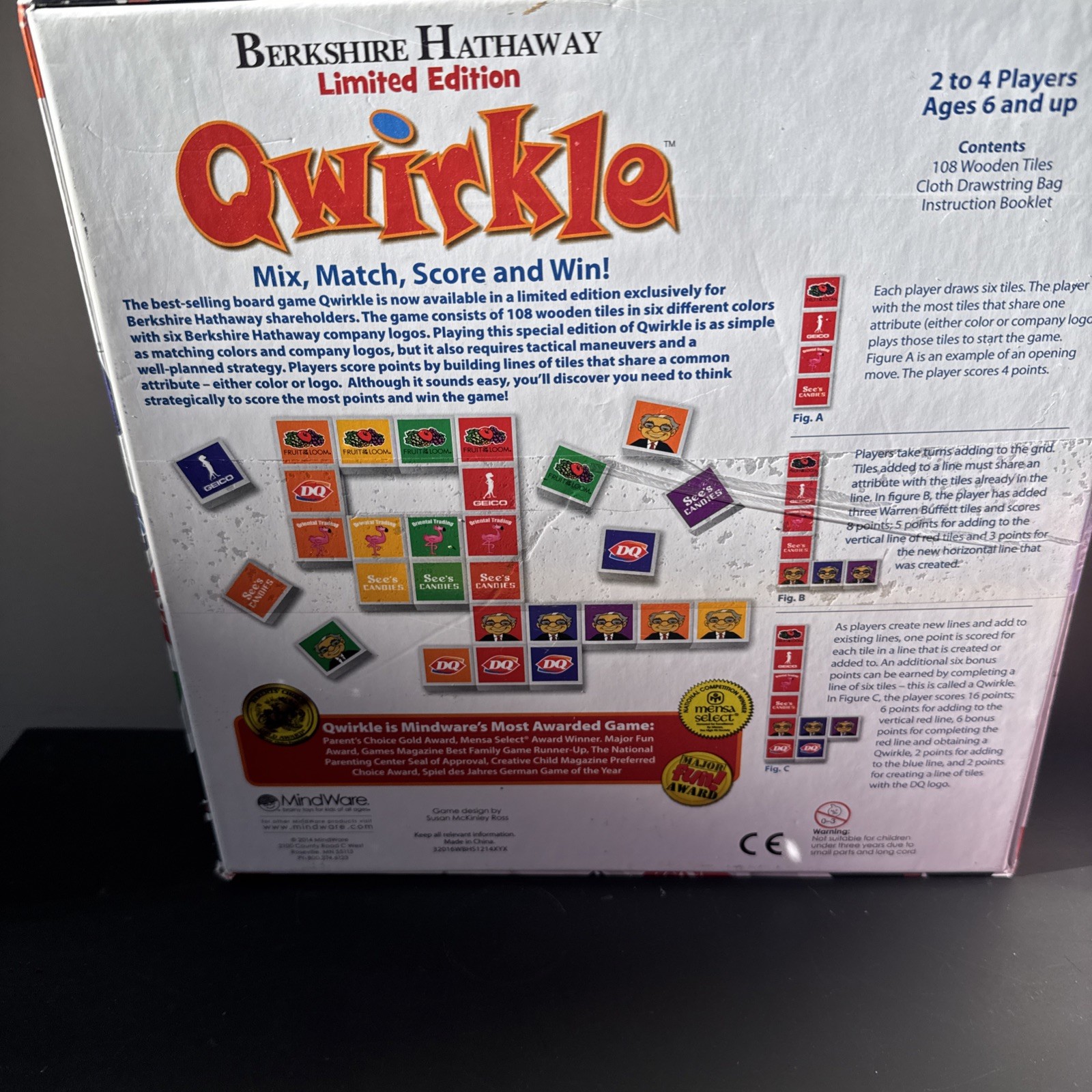 Berkshire Hathaway Qwirkle Tile Game Mindware Limited Edition