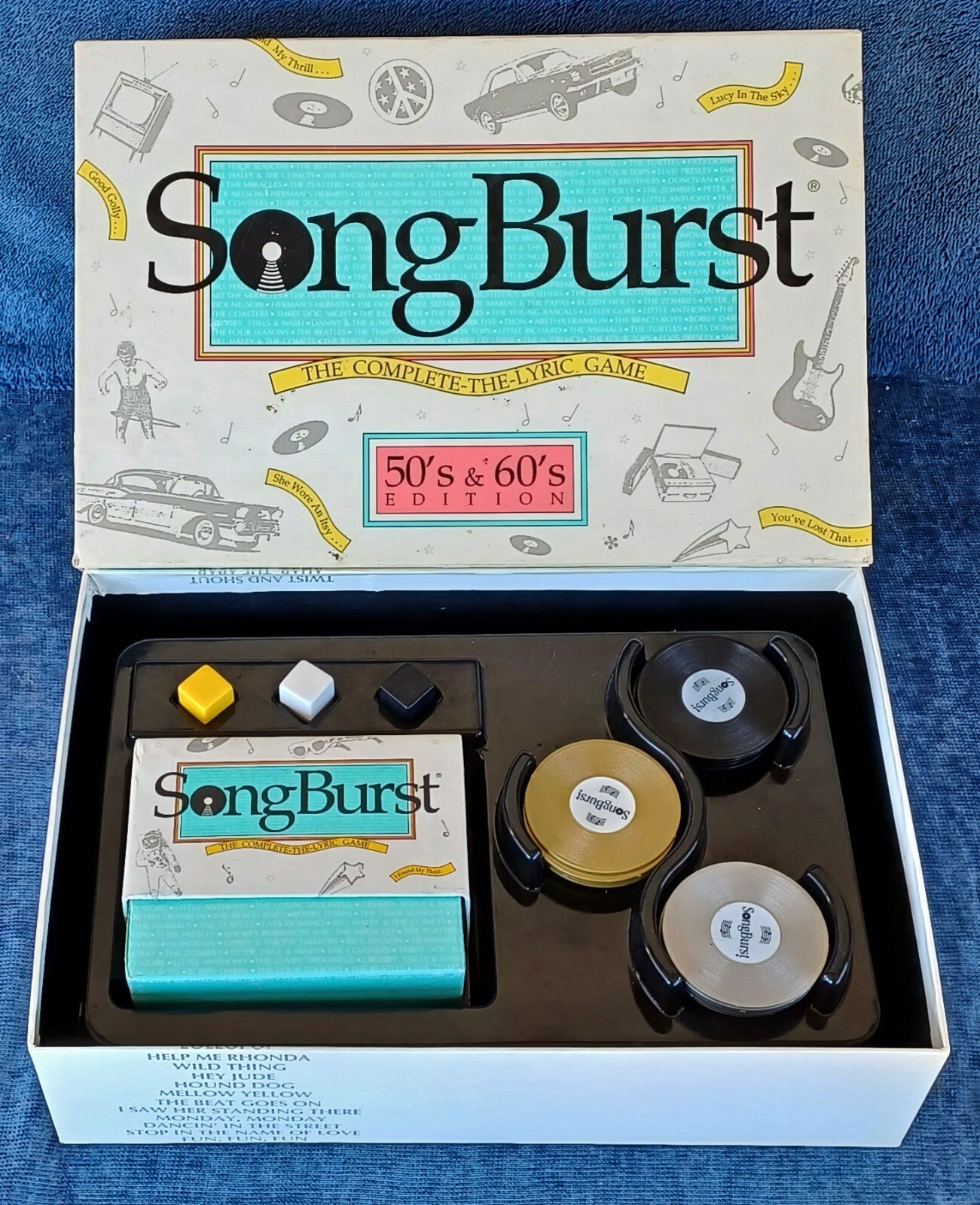 SONGBURST – THE COMPLETE / THE LYRIC GAME – 1950’S & 60’S EDITION – BOARD GAME