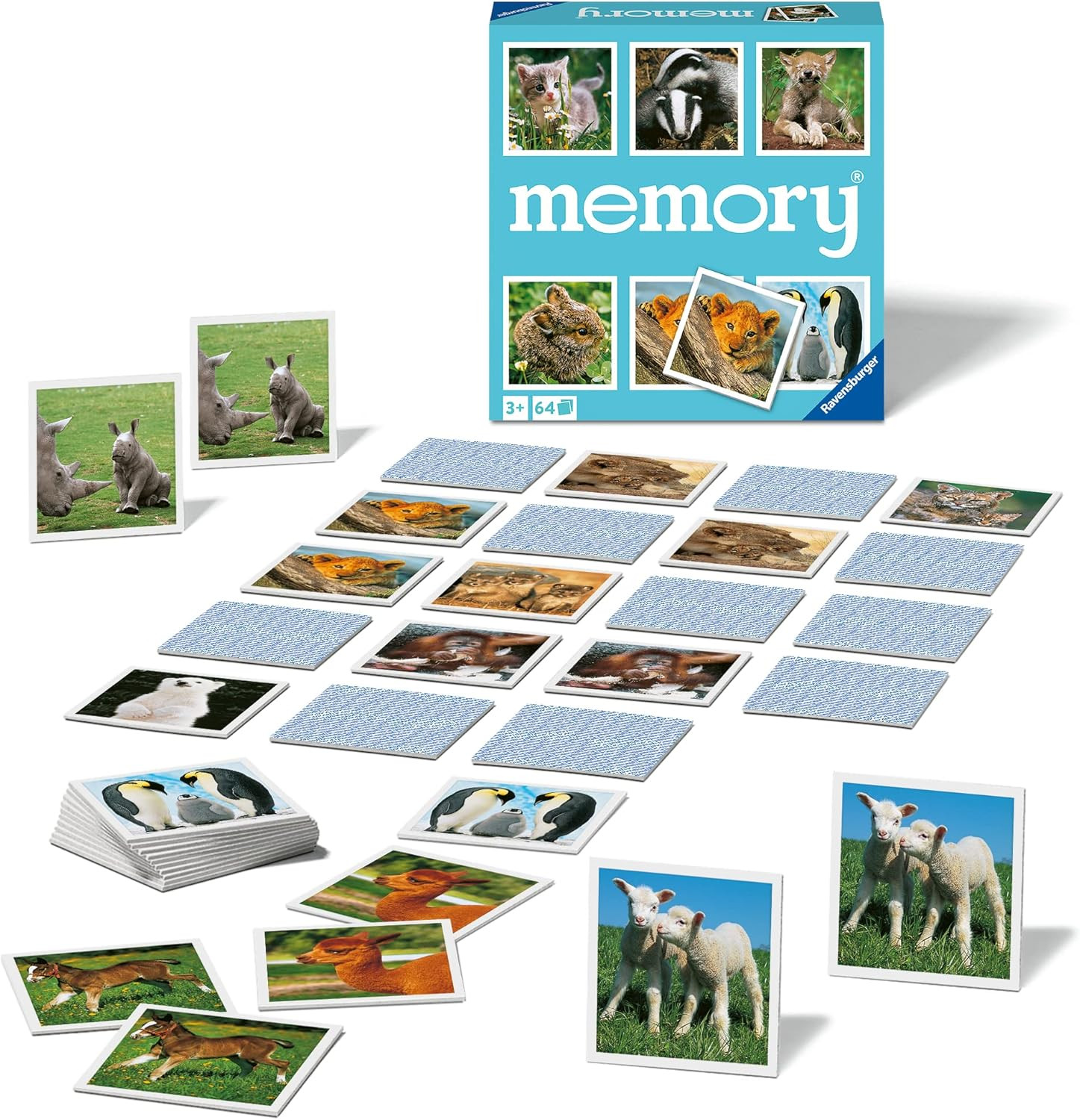 Ravensburger Animal Babies Memory Game – Engaging Picture Matching Game for Kids