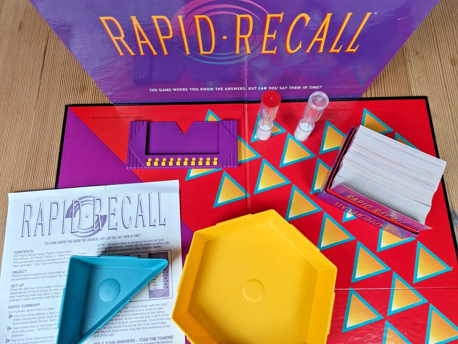 Vintage Rapid Recall Board Game 1993 Fast Fun Memory Friends Family Complete EUC