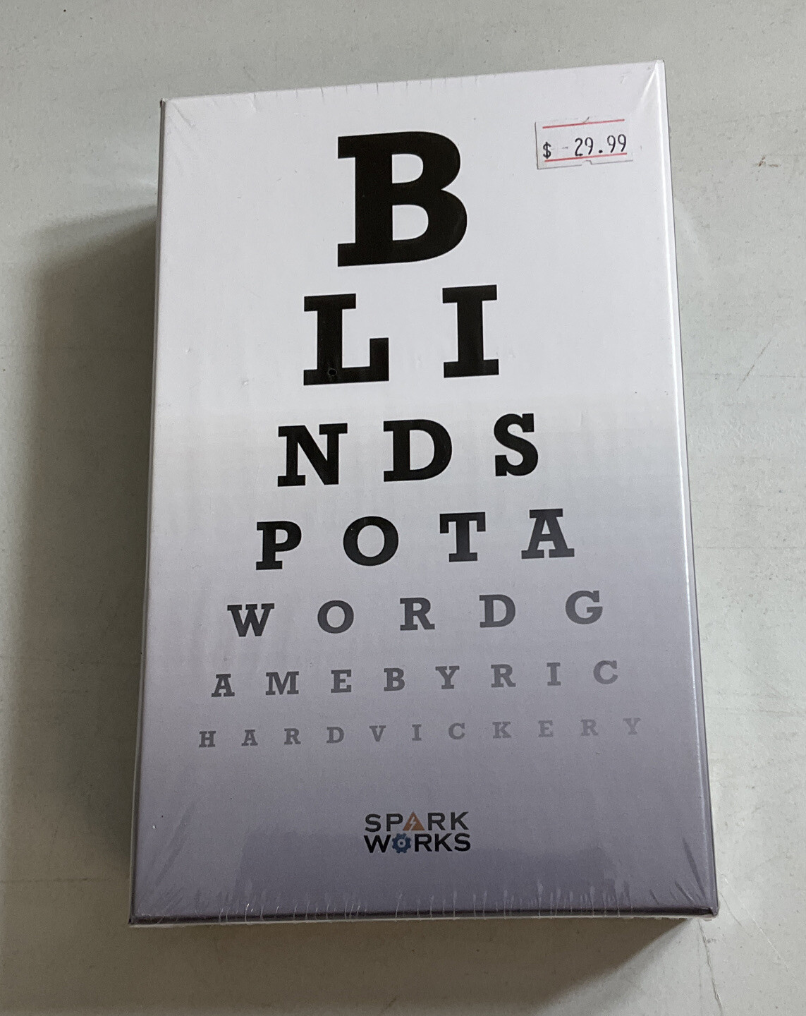 Blind Spot A Word Family Game Richard Vickery Sparks Works Factory Sealed NEW