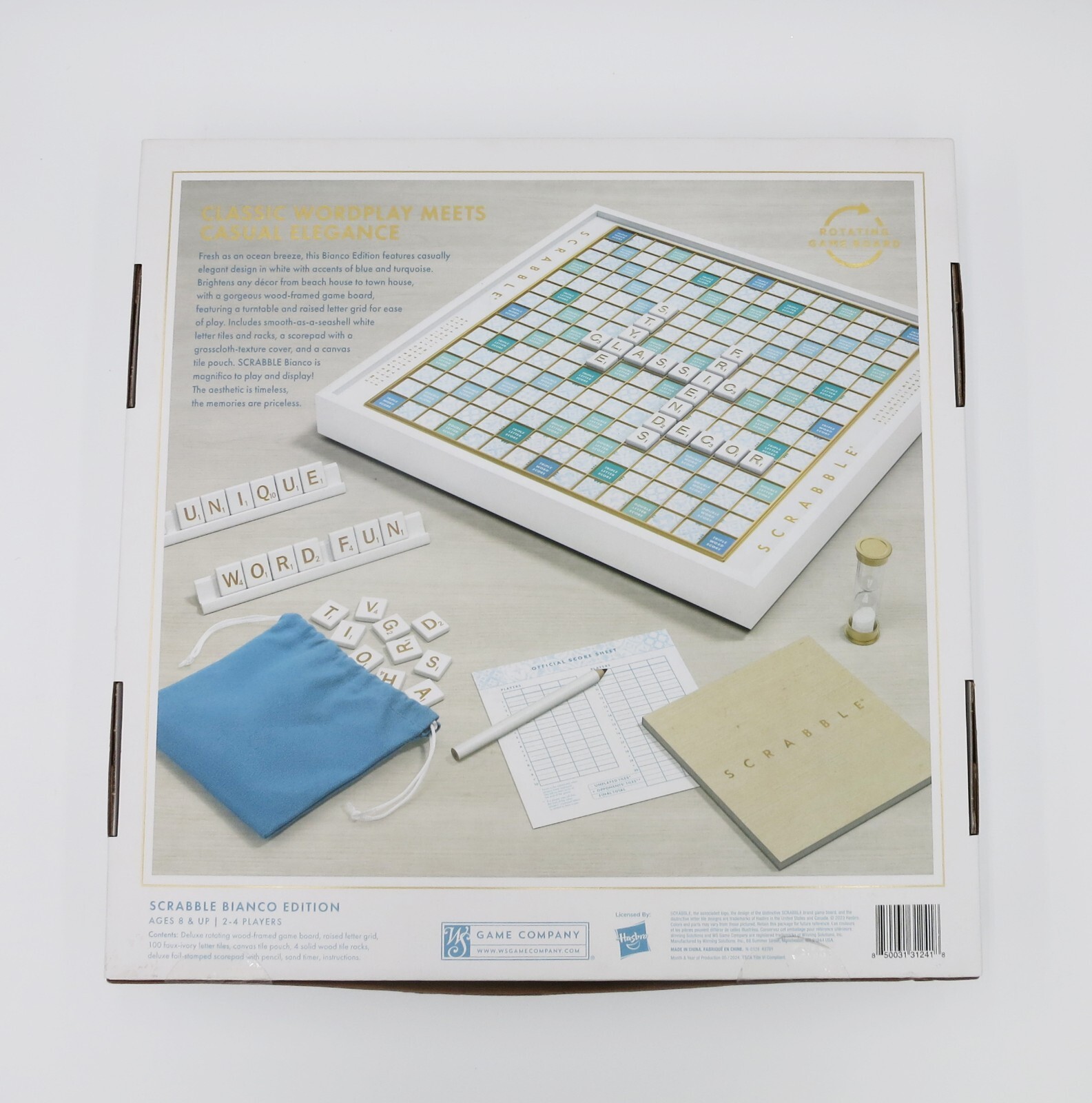 SOLD OUT WS Game Company SCRABBLE Bianco Edition Deluxe