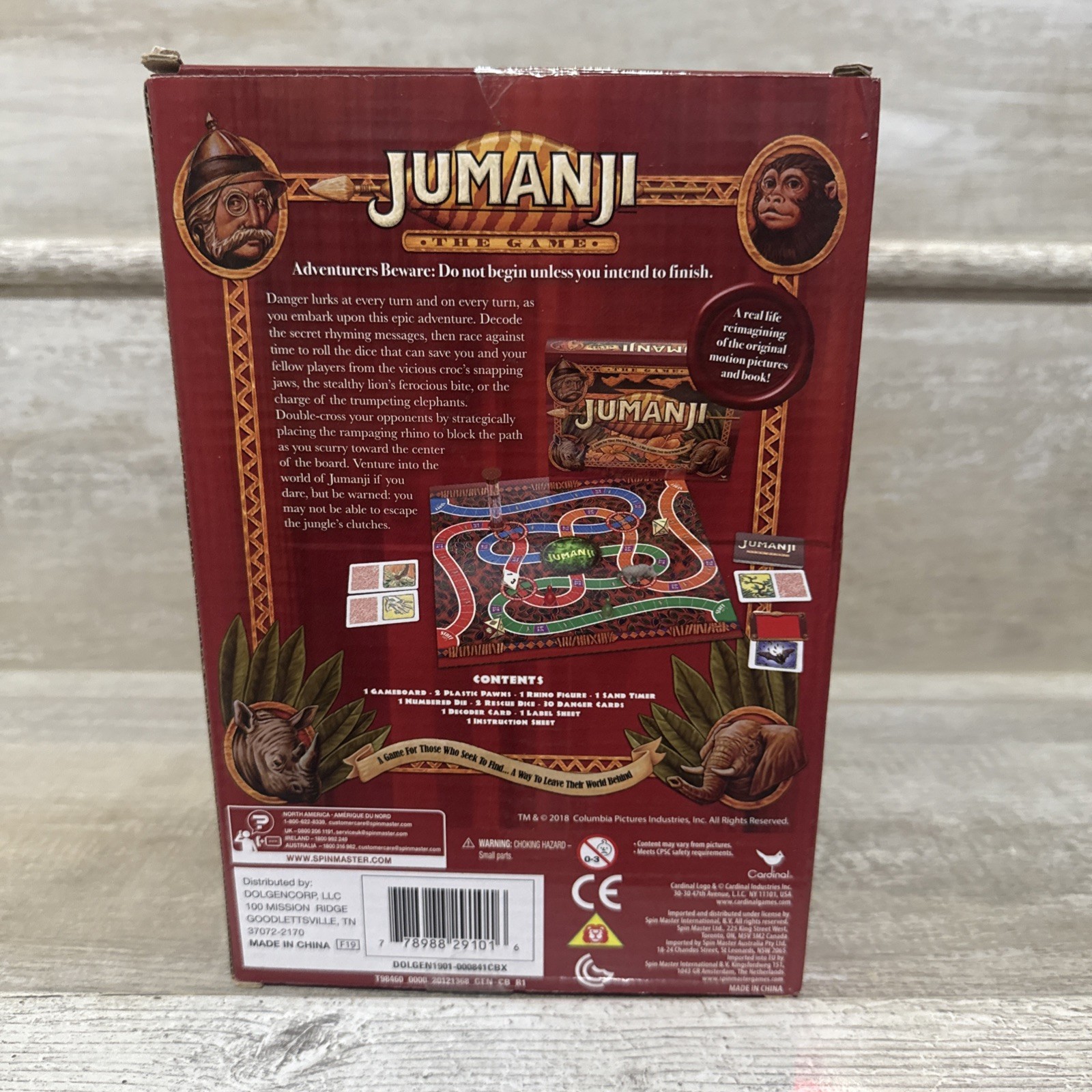 Jumanji Ready To Roll Games Age 5+ Fast Paced Game by Cardinal Travel Size