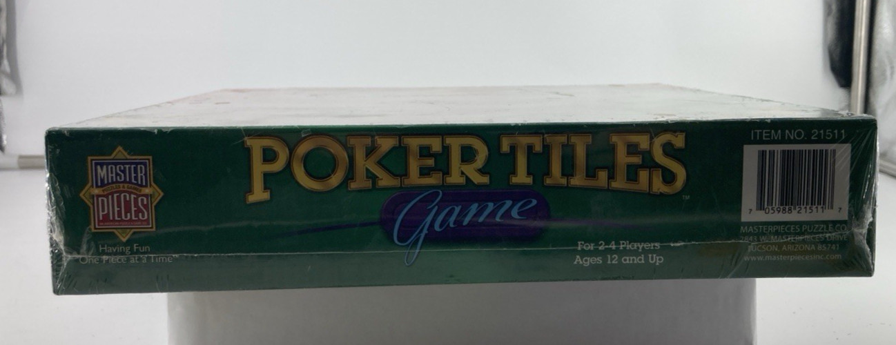 NEW – Poker Tiles Game COMPLETE MasterPieces 2005 Board Trays Family Friends