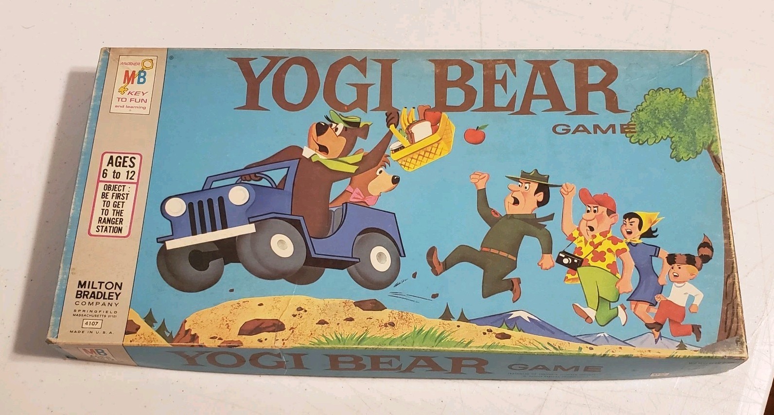 1971 Yogi Bear Board Game Vintage Milton Bradley 4107 Pieces In Picture Includ