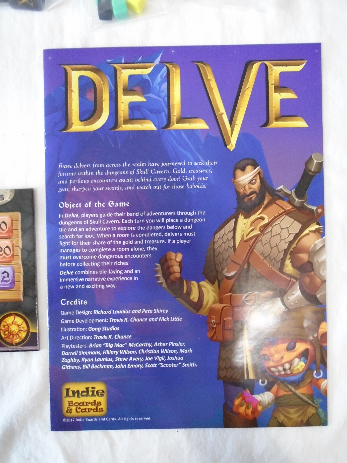 Delve Board Game [ Indie Boards & Cards 2017 ] [ 100% EXCELLENT COMPLETE ]