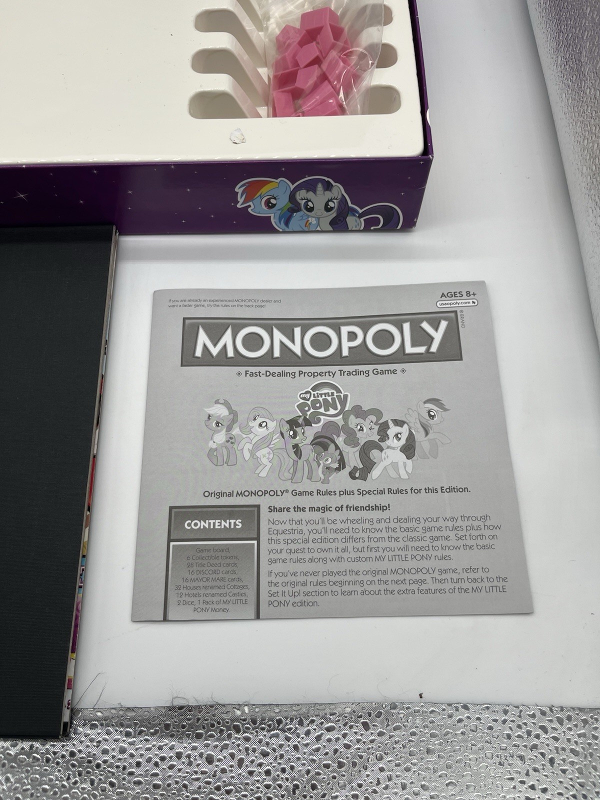 Monopoly My Little Pony Board Game 2013 COMPLETE! 6 Collectible Tokens USAopoly