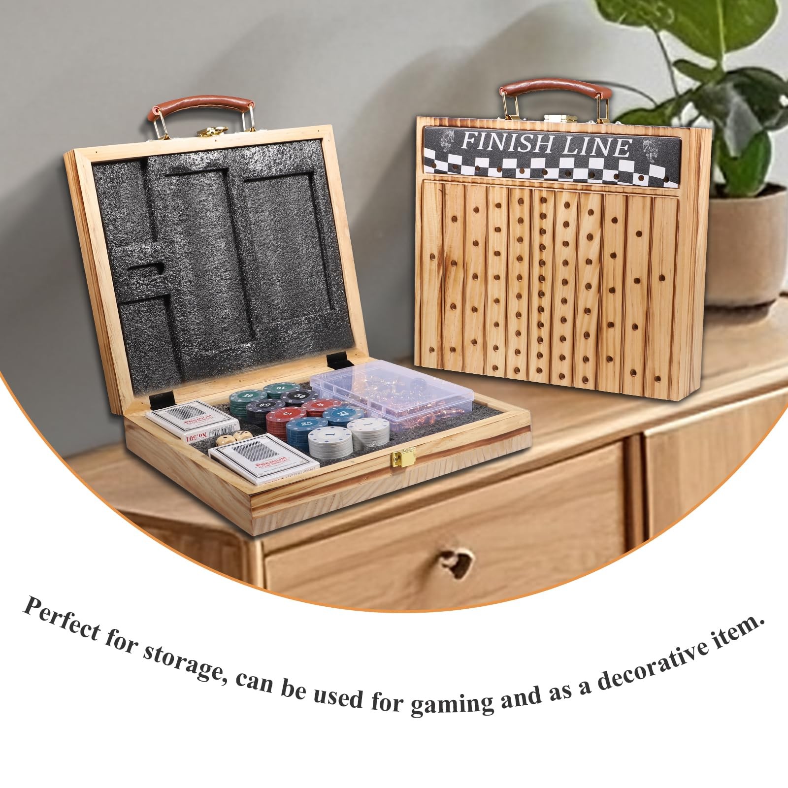 Luxury Horse Race Board Game Foldable Horse Racing Game with Cards and Dice，…