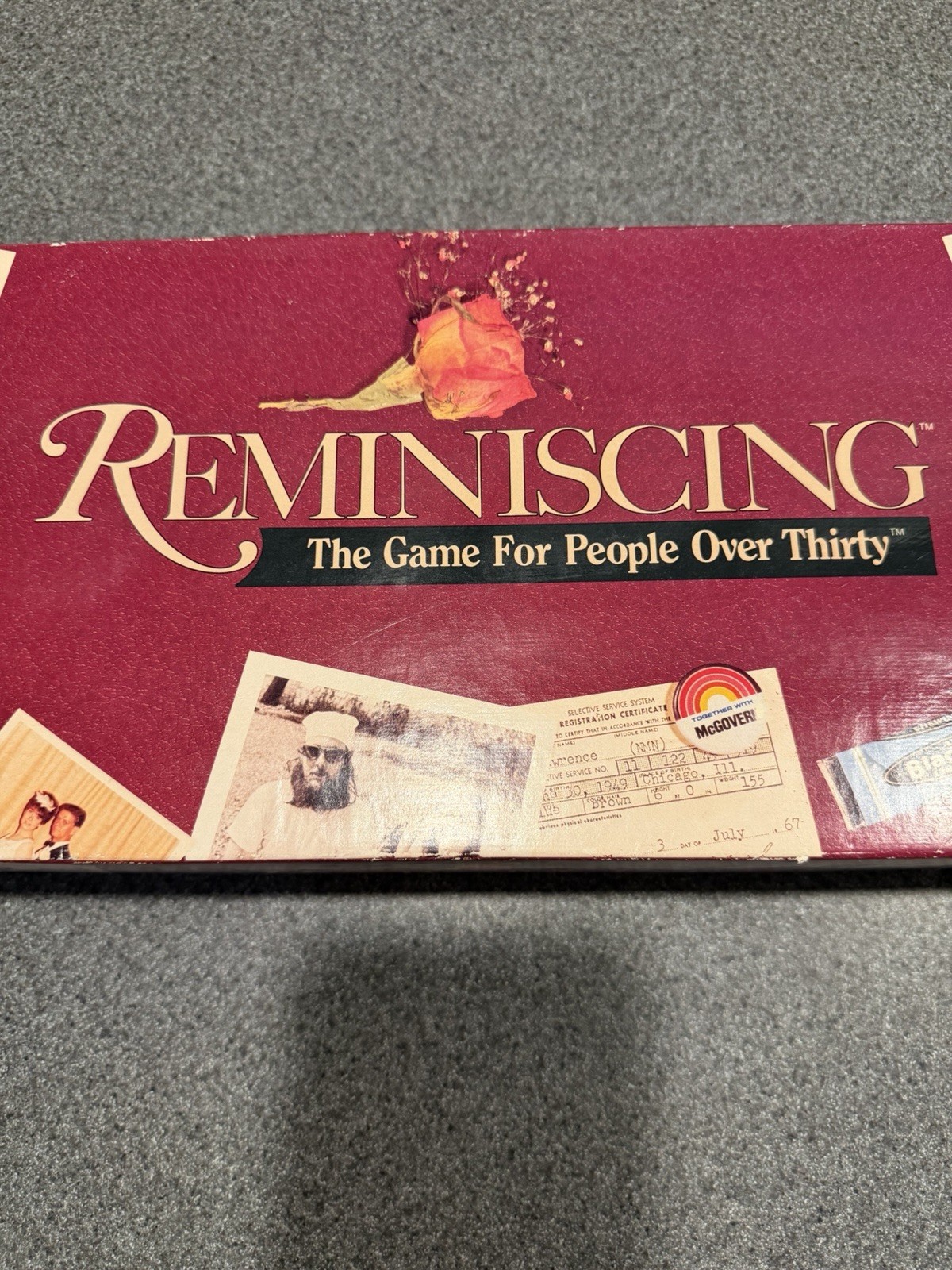 Reminiscing The Game For People Over Thirty 1989 Complete Vintage Board Game
