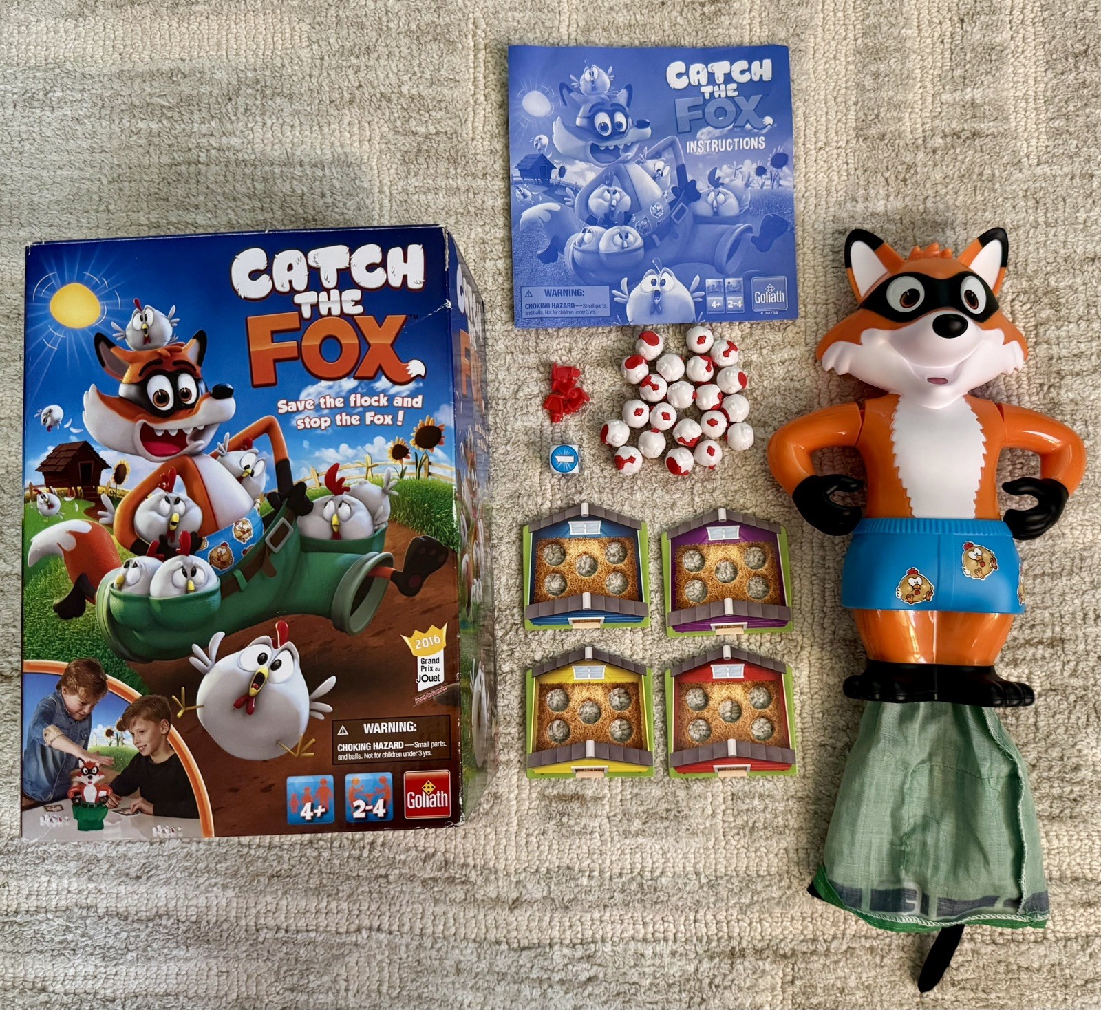 Catch The Fox Family Fun Board Game COMPLETE – Collect The Most Chickens!