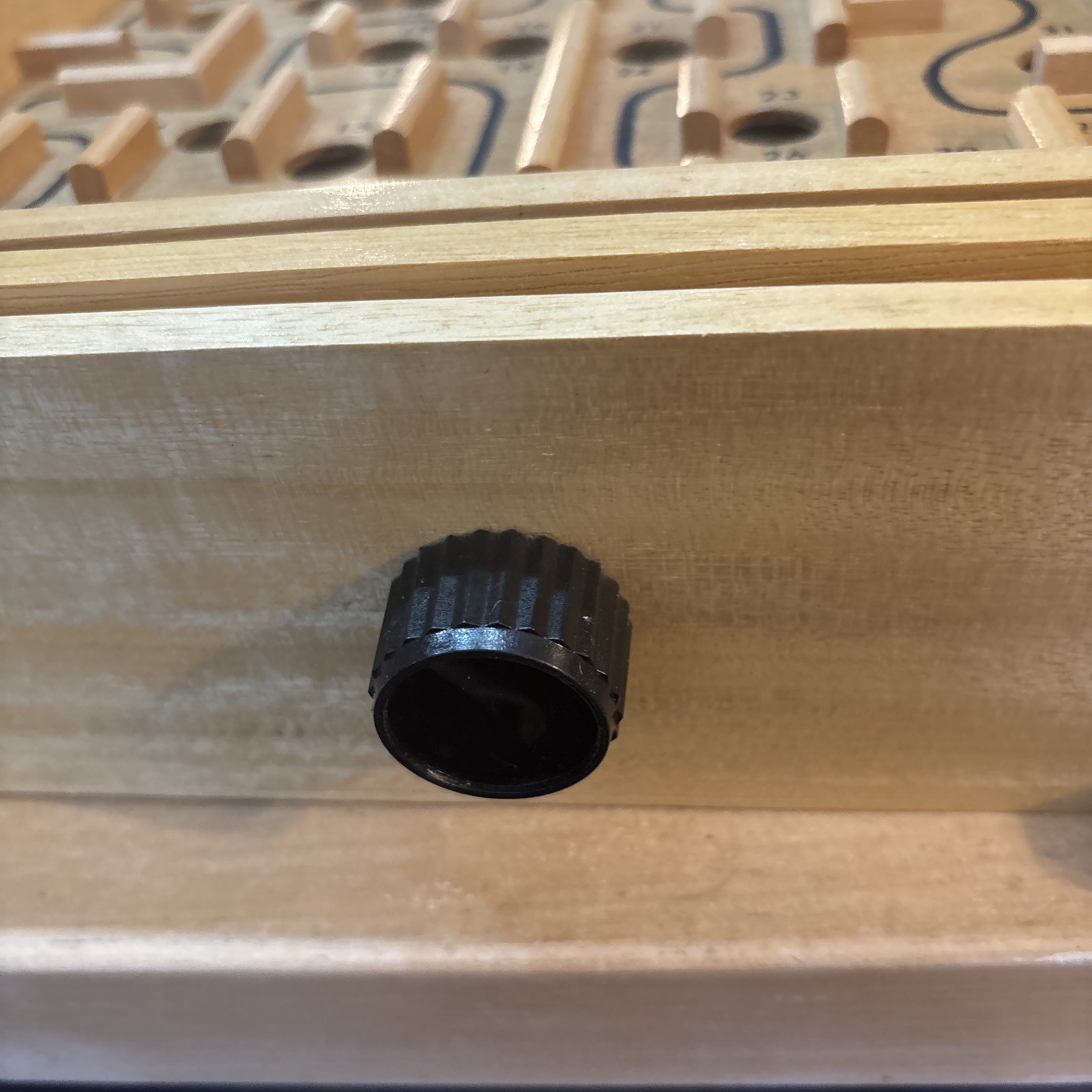 Vtg 80s Labyrinth Wooden Steel Ball Marble Tilting Maze Puzzle Game Roll-A-Maze