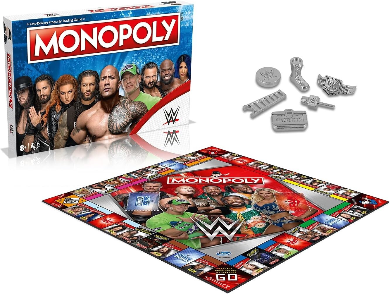 Hasbro Monopoly WWE Smack down Vs Raw Board Game Wrestling 2021 Rare OOP