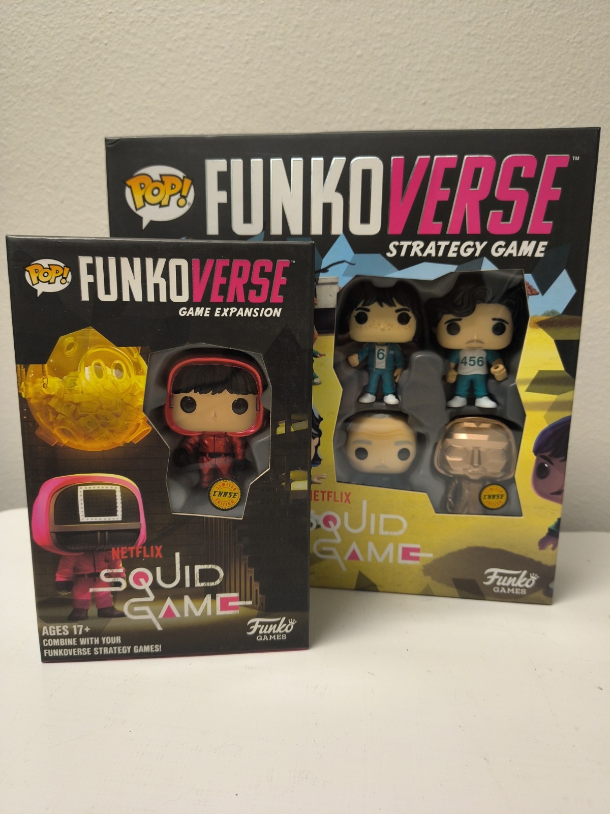Squid Game Pop! Funkoverse Strategy Game 4-Pack + Expansion *BOTH ARE CHASES!!