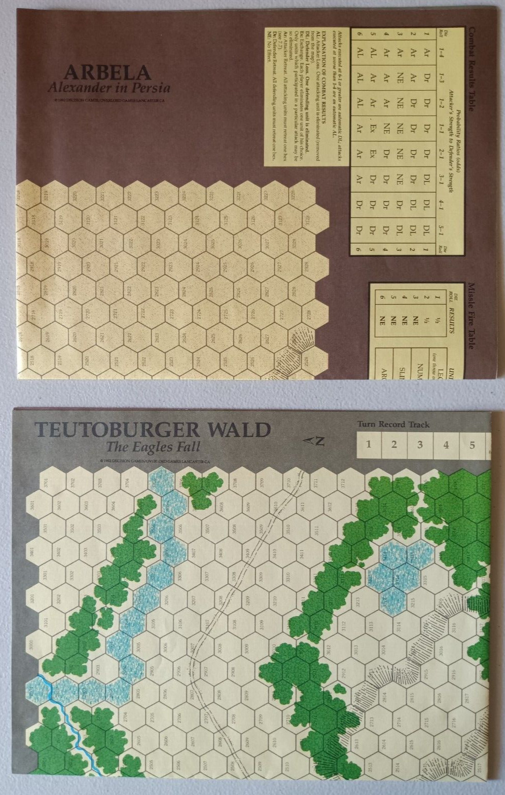 Four Battles of the Ancient World – Decision Games wargame – VG – COMPLETE