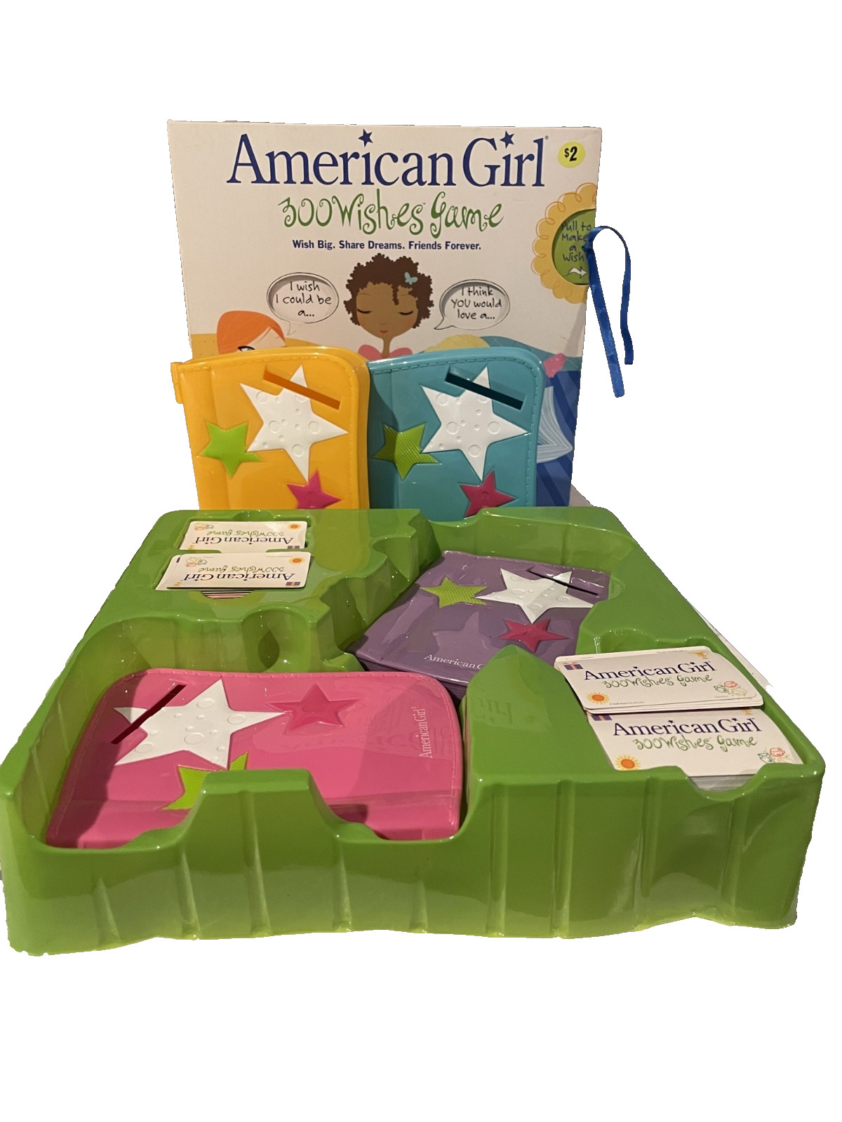 American Girl Doll 300 Wishes Board Game Complete Diary Key Sleepover EUC