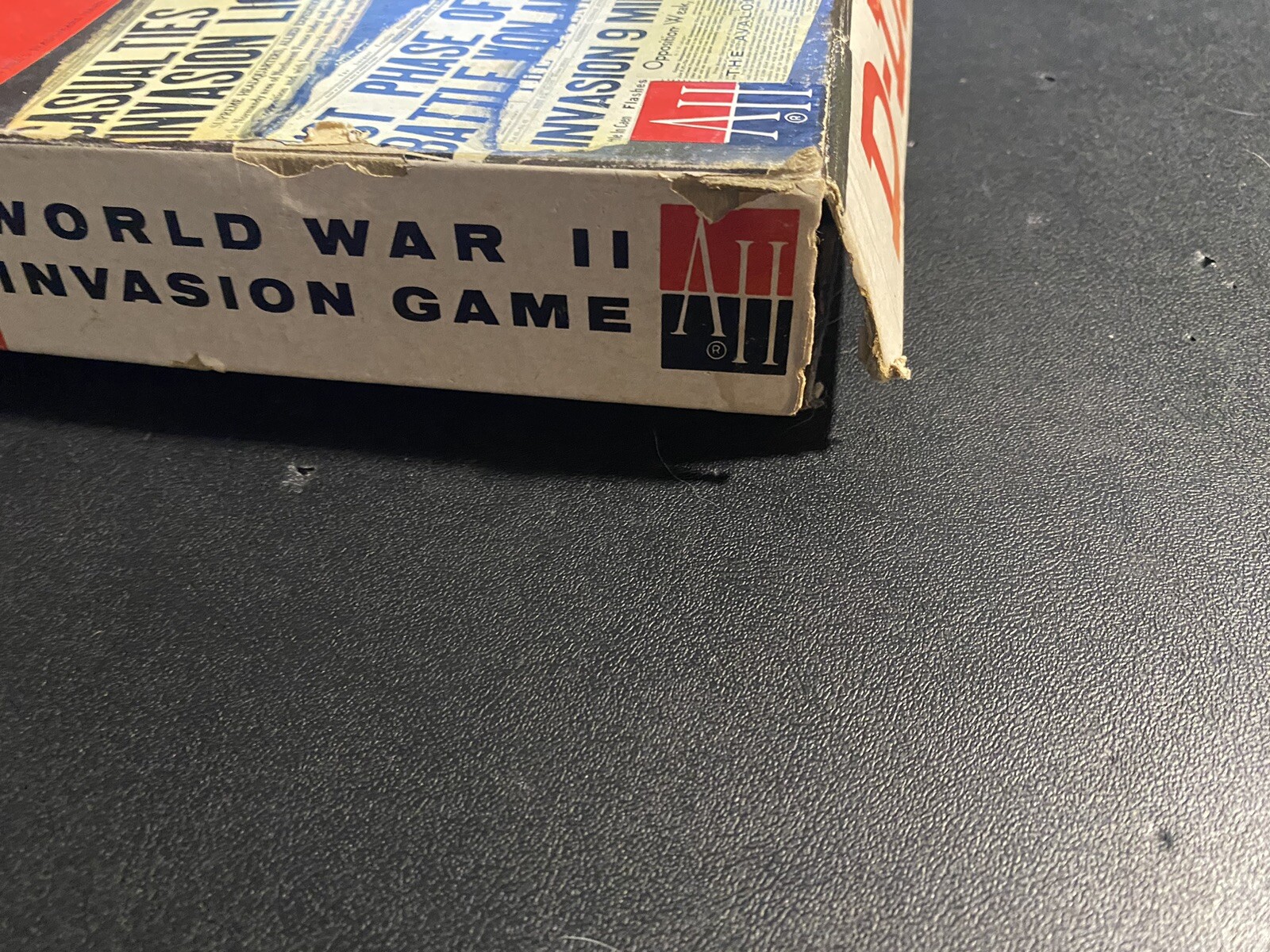1961 Vintage Avalon Hill D-Day Invasion Board Game World War II WW2 War Strategy