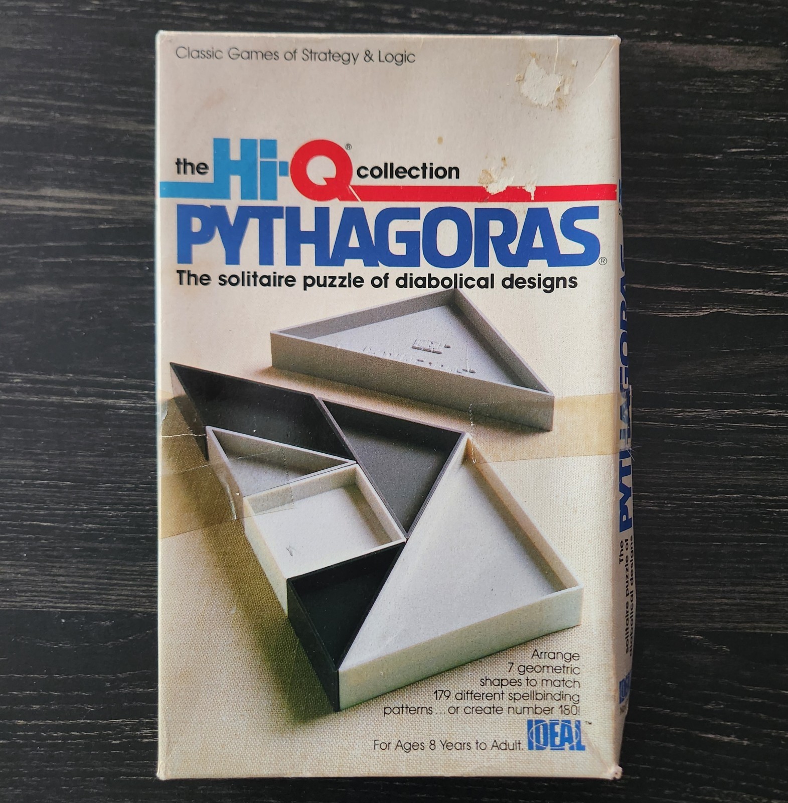 Vintage 1977 Pythagoras Hi-Q Geometric Puzzle Game Brain Teaser