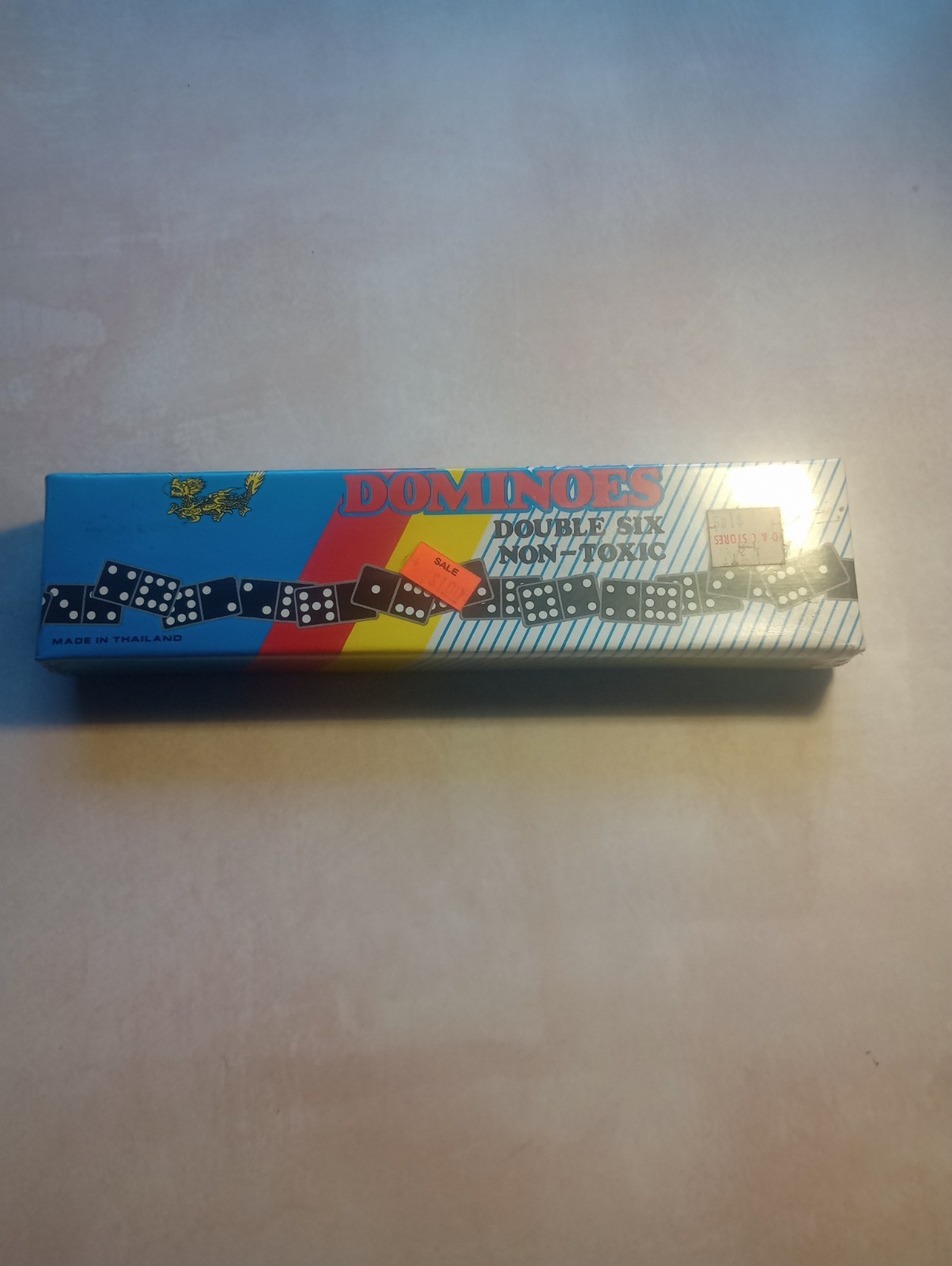 Vintage Double Six Non-toxic Dominoes Made In Thailand