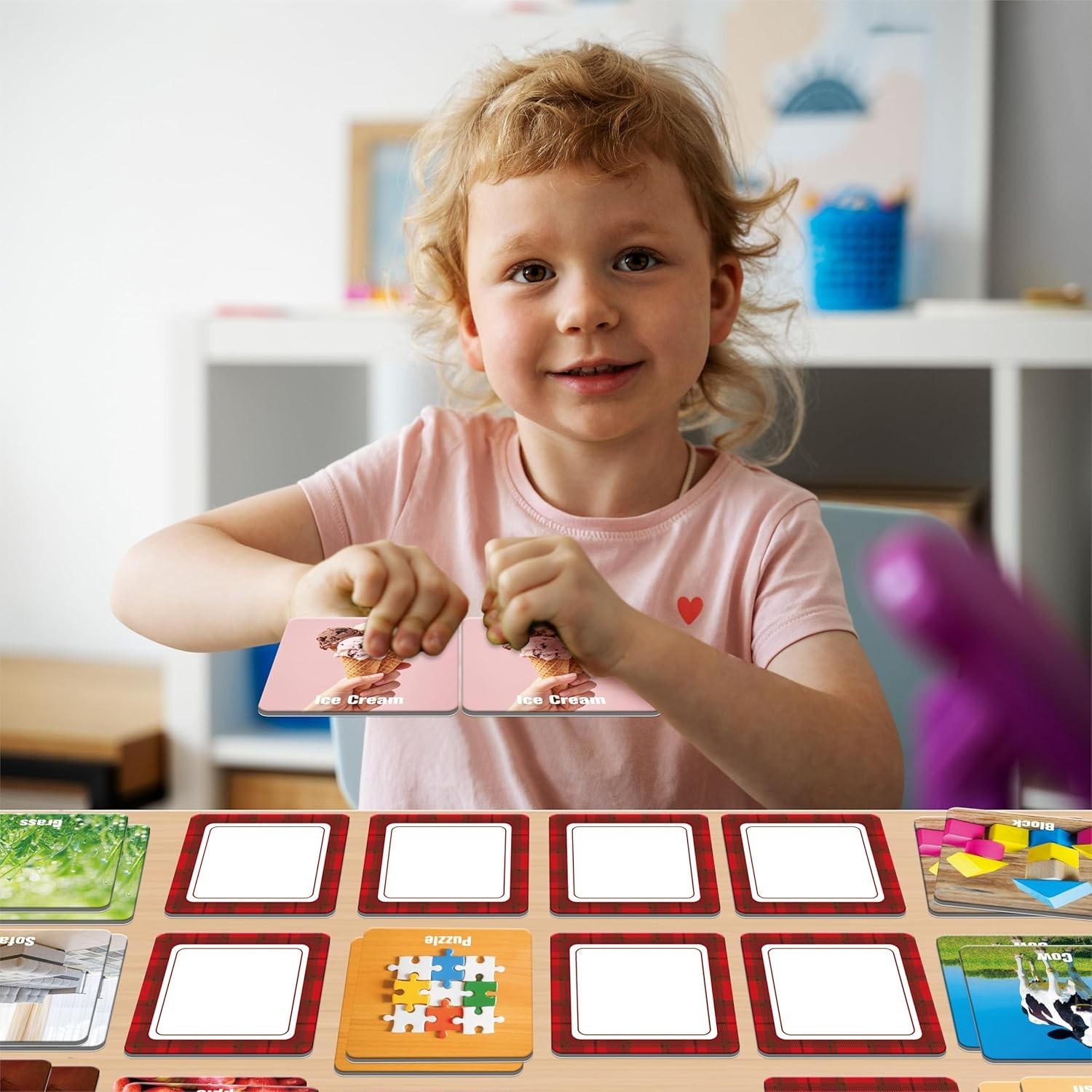 Daily Items Memory Card Game – 72 Thickened Cards for Cognitive Skills Growth