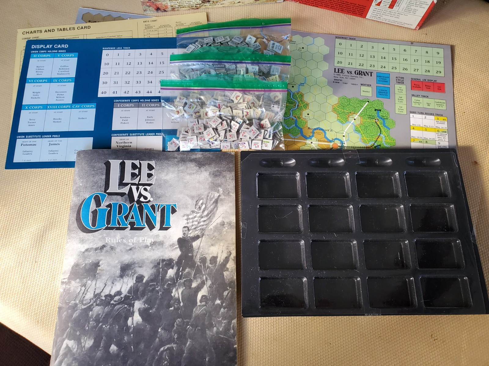 Lee vs. Grant: The Wilderness Campaign of 1864- Victory Games Punched, Complete