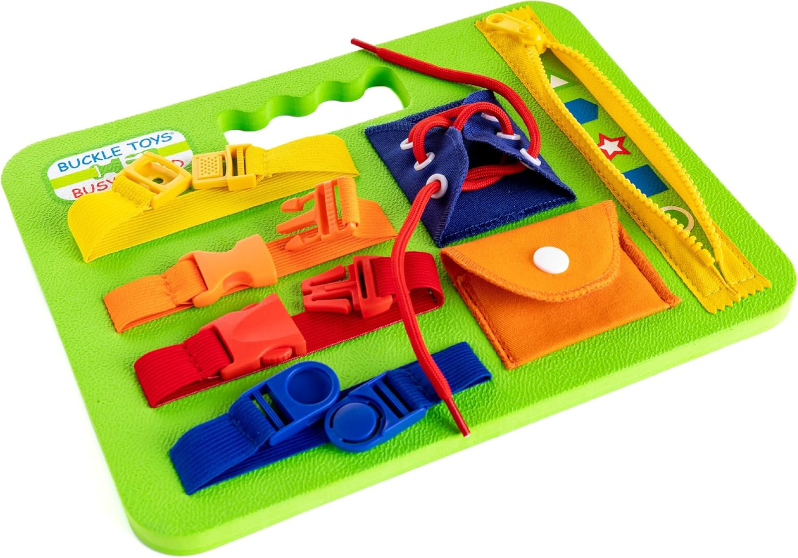 Montessori Busy Board Foam Sensory Toy for Toddlers Travel Learning Fine Motor