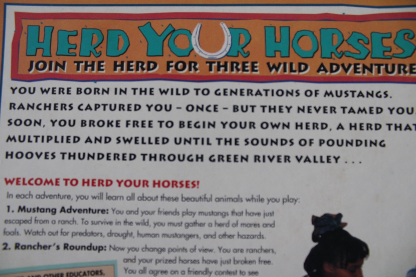 Aristoplay Boardgame Herd Your Horses! (1993 Long Box Ed) Box VG/EX
