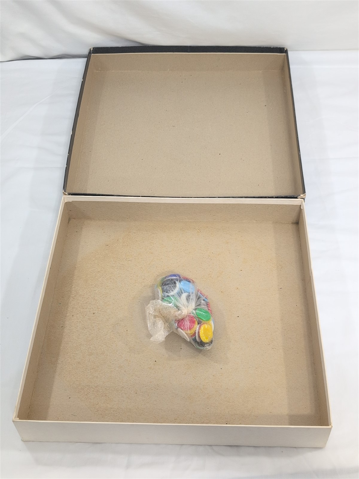 Vtg Michigan Rummy Black Cat Revolving Tray Green FELTED w/ Box RARE! Party Game