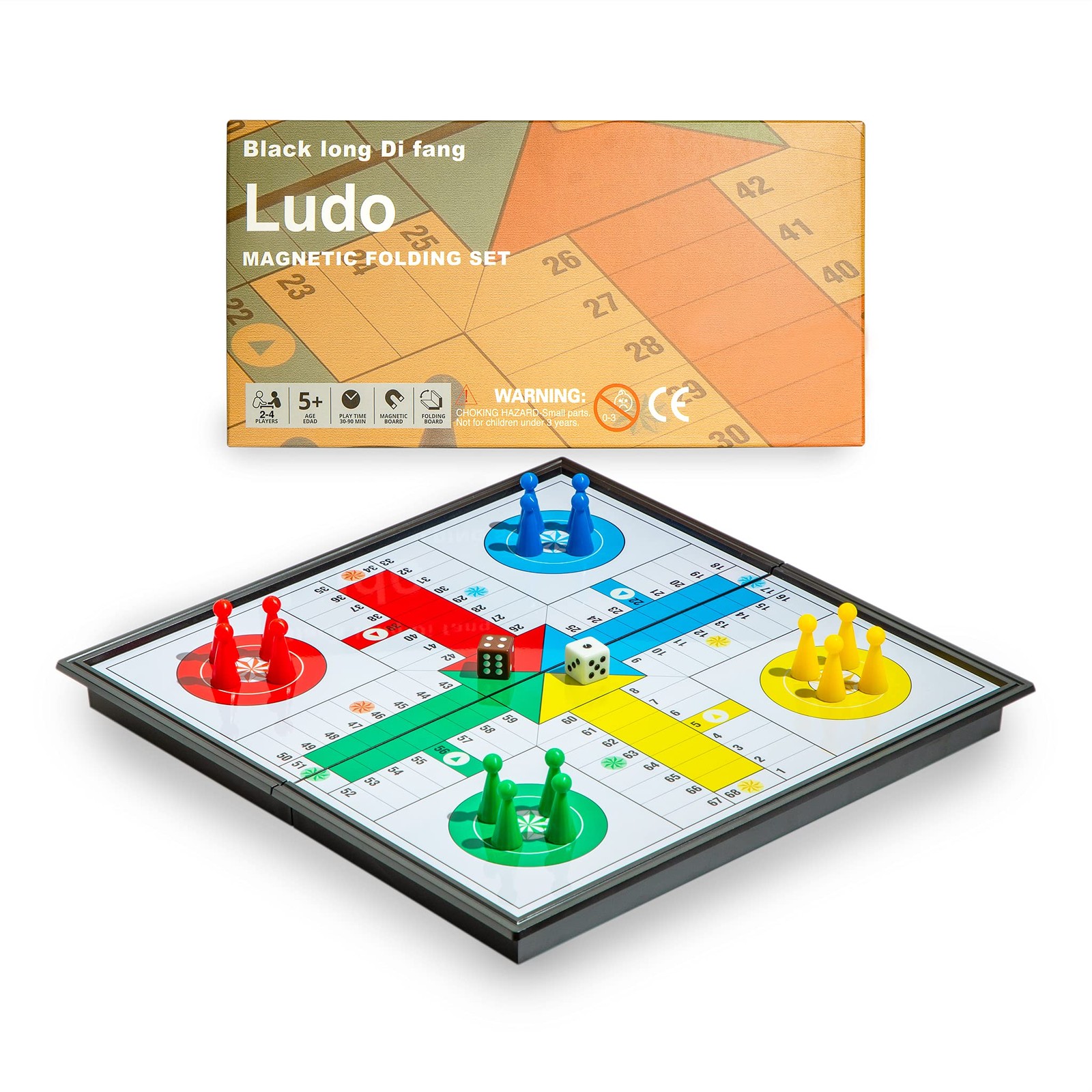 Ludo Magnetic Folding Travel Board Game Set – 9.75 Inches