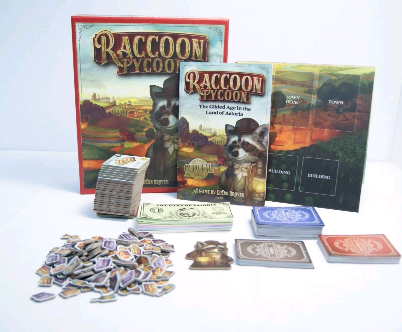 Board Card Game Lot: Raccoon Tycoon & Sunflower Valley