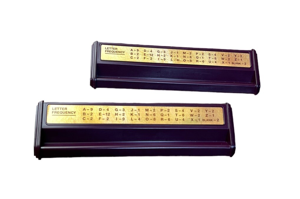 Set of 2 Vintage 1999 RACKS Replacements ONLY For Scrabble Deluxe Game PIECES