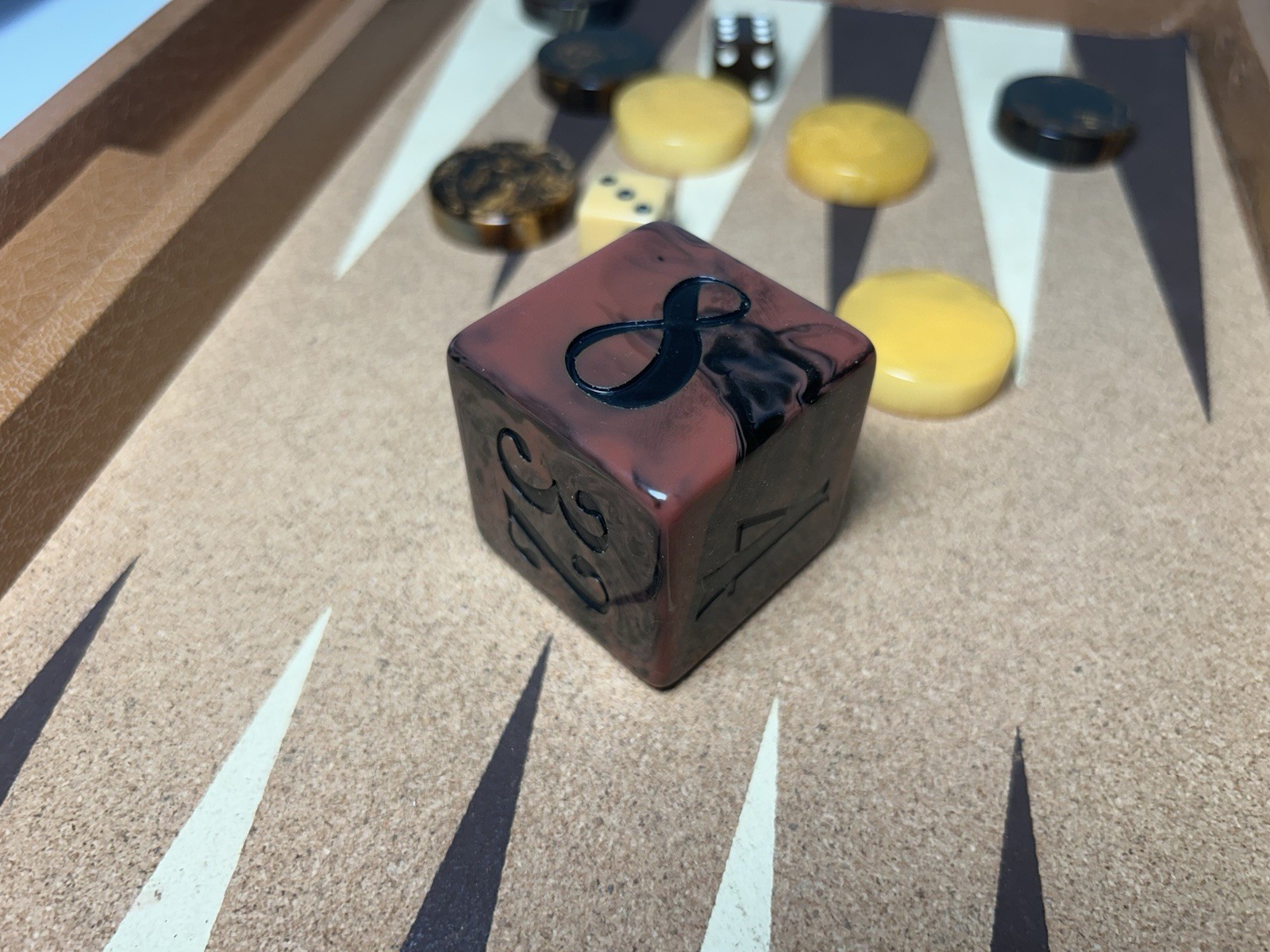 Large Gothic 1.5” Backgammon Doubling Cube