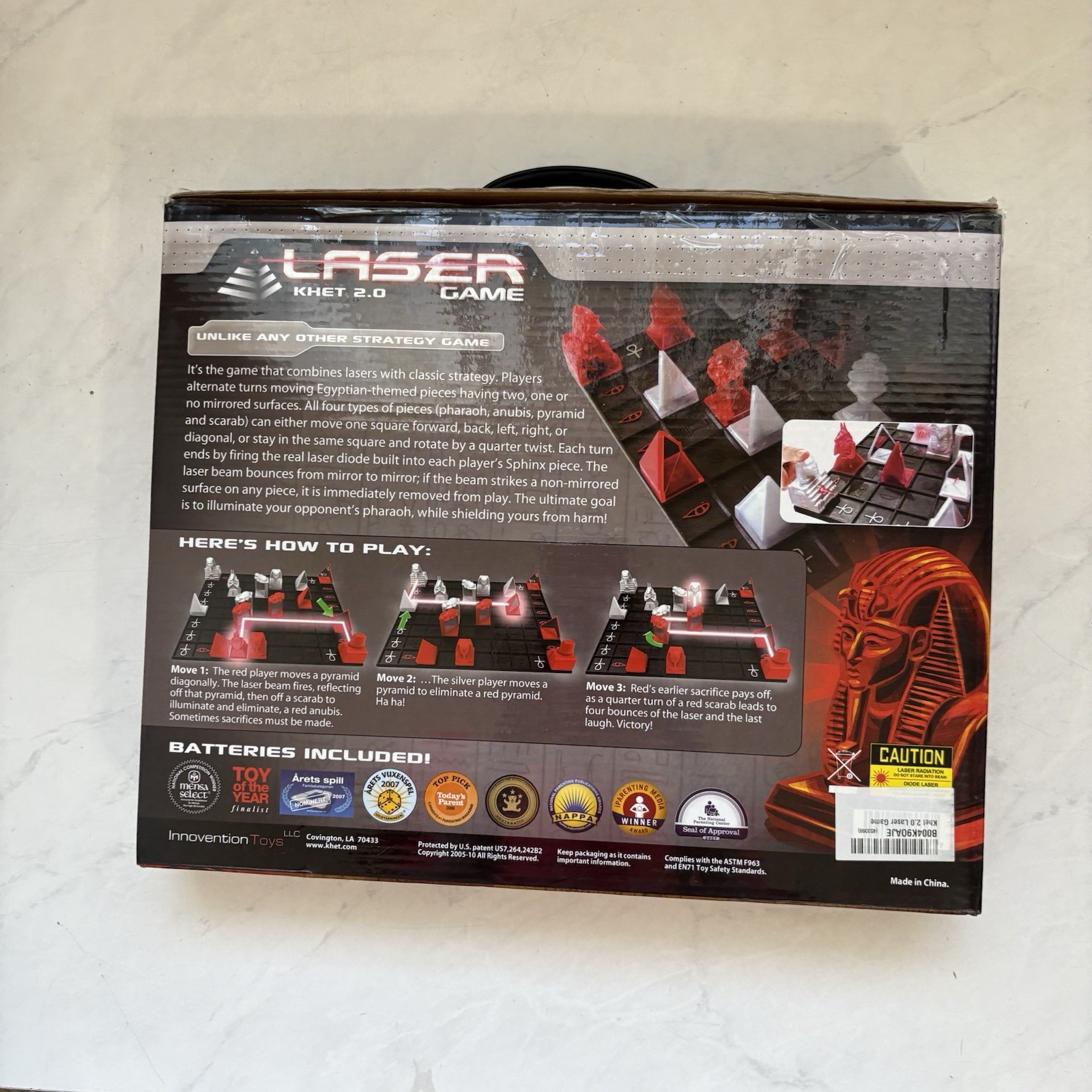 LASER Board Game Khet 2.0 Strategy MensaSelect Toy of the Year Complete Open Box