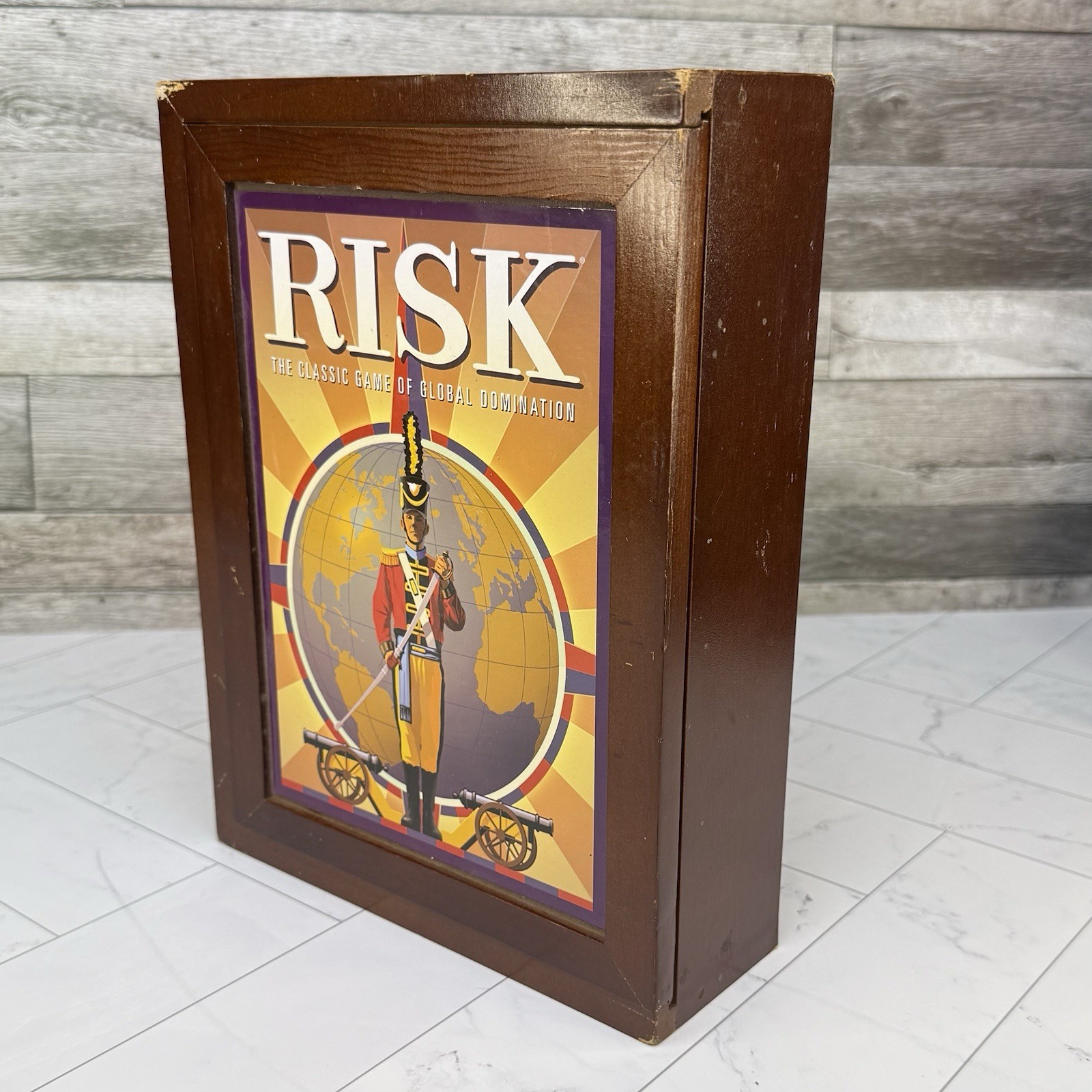 RISK Wooden Bookshelf Edition Vintage Board Game 100% Complete